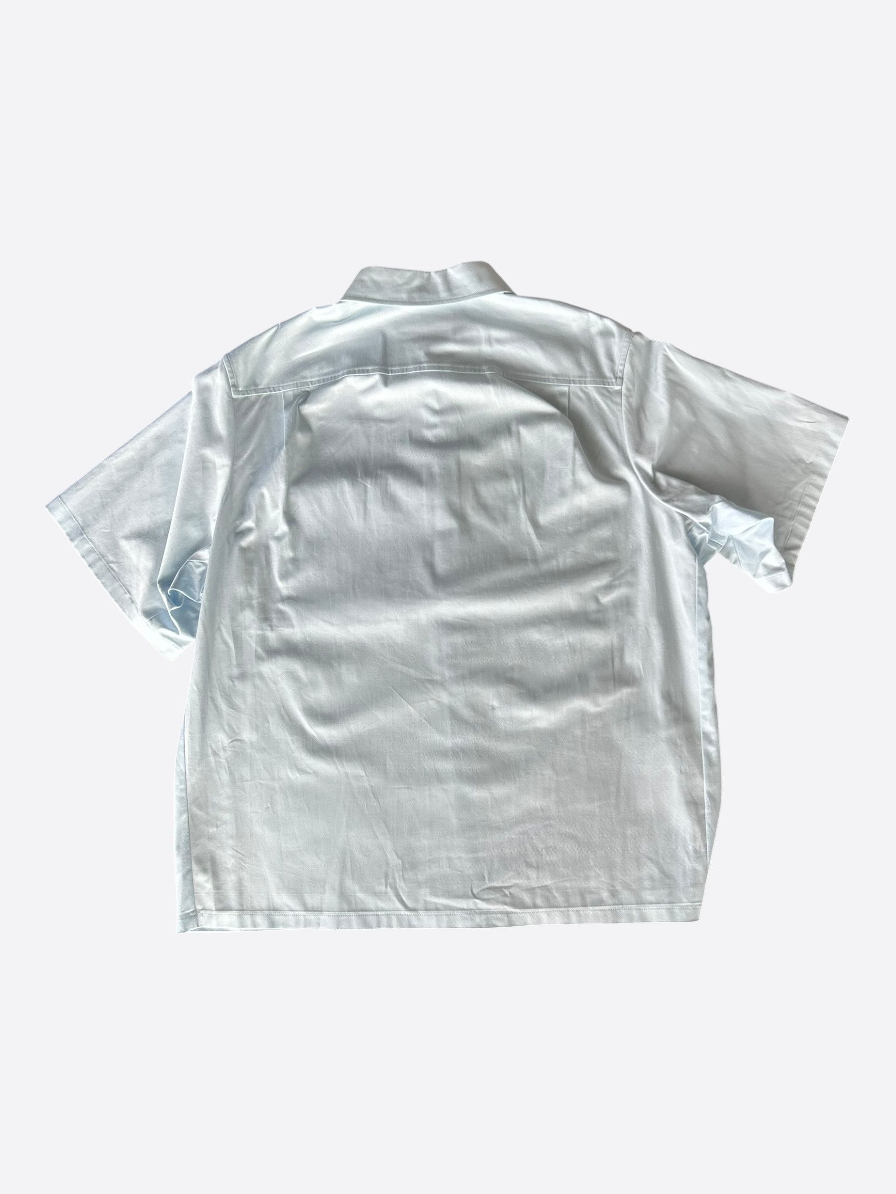Louis Vuitton Louis Vuitton Light Blue Monogram Pocket Button Up Shirt Size US XXL / EU 58 / 5 - 2 Thumbnail