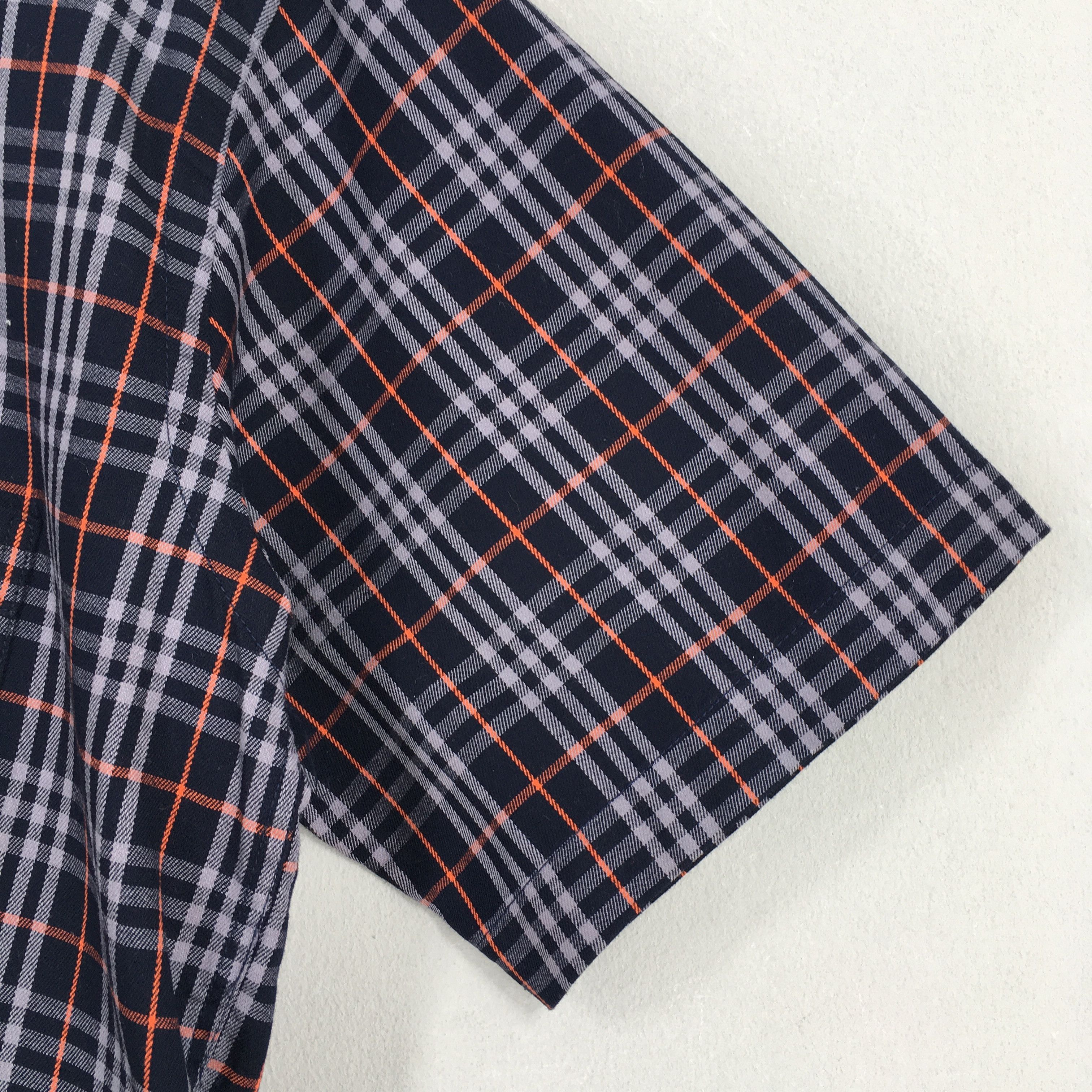 Burberry × Burberry Prorsum × Vintage Vintage 90's Burberrys Nova Check Blue Button Up Shirt M Size US M / EU 48-50 / 2 - 5 Thumbnail