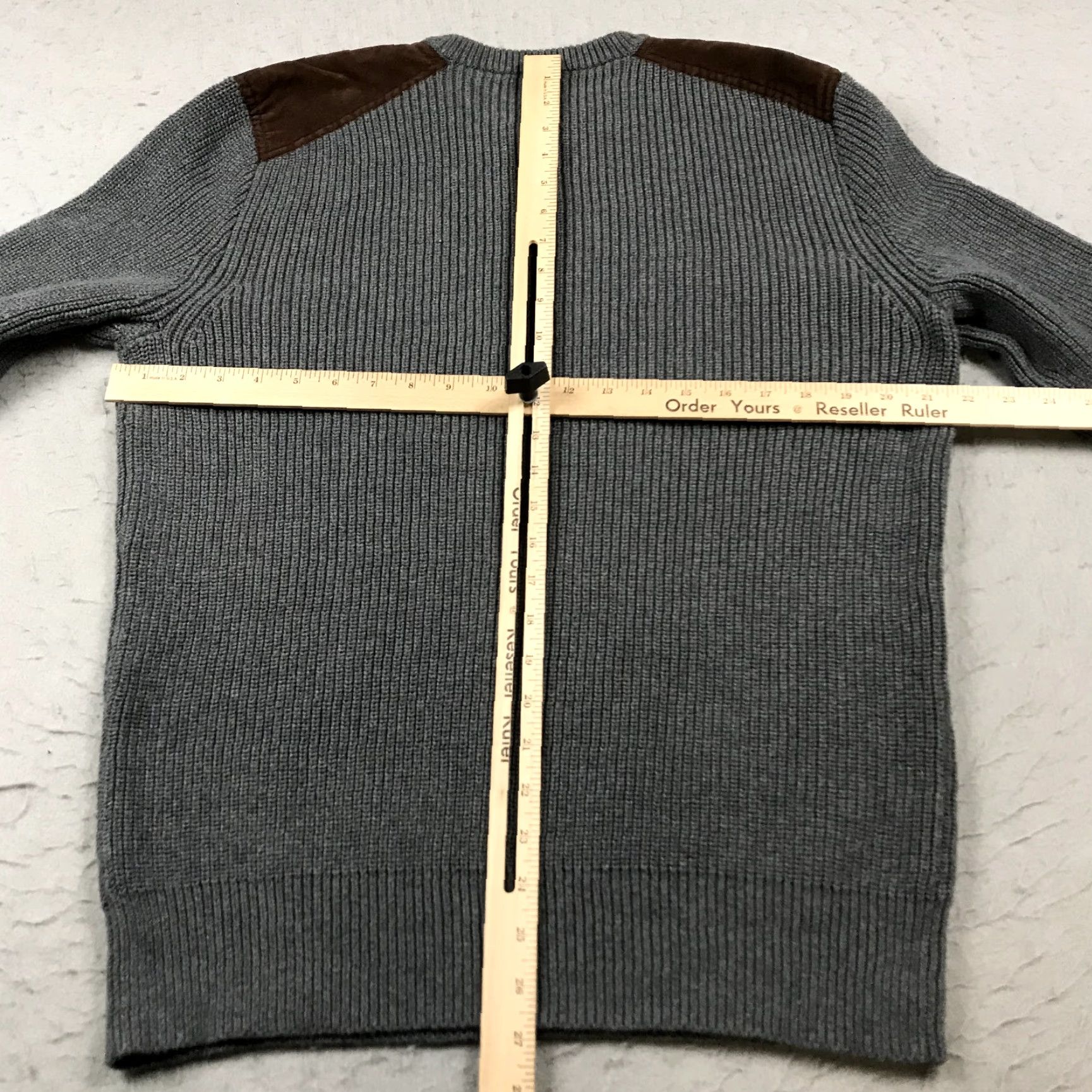 J.Crew J.CREW Sweater Mens XL Gray Brown Ribbed Heavy 100% Cotton Crewneck Knit Shirt Size US XL / EU 56 / 4 - 7 Thumbnail