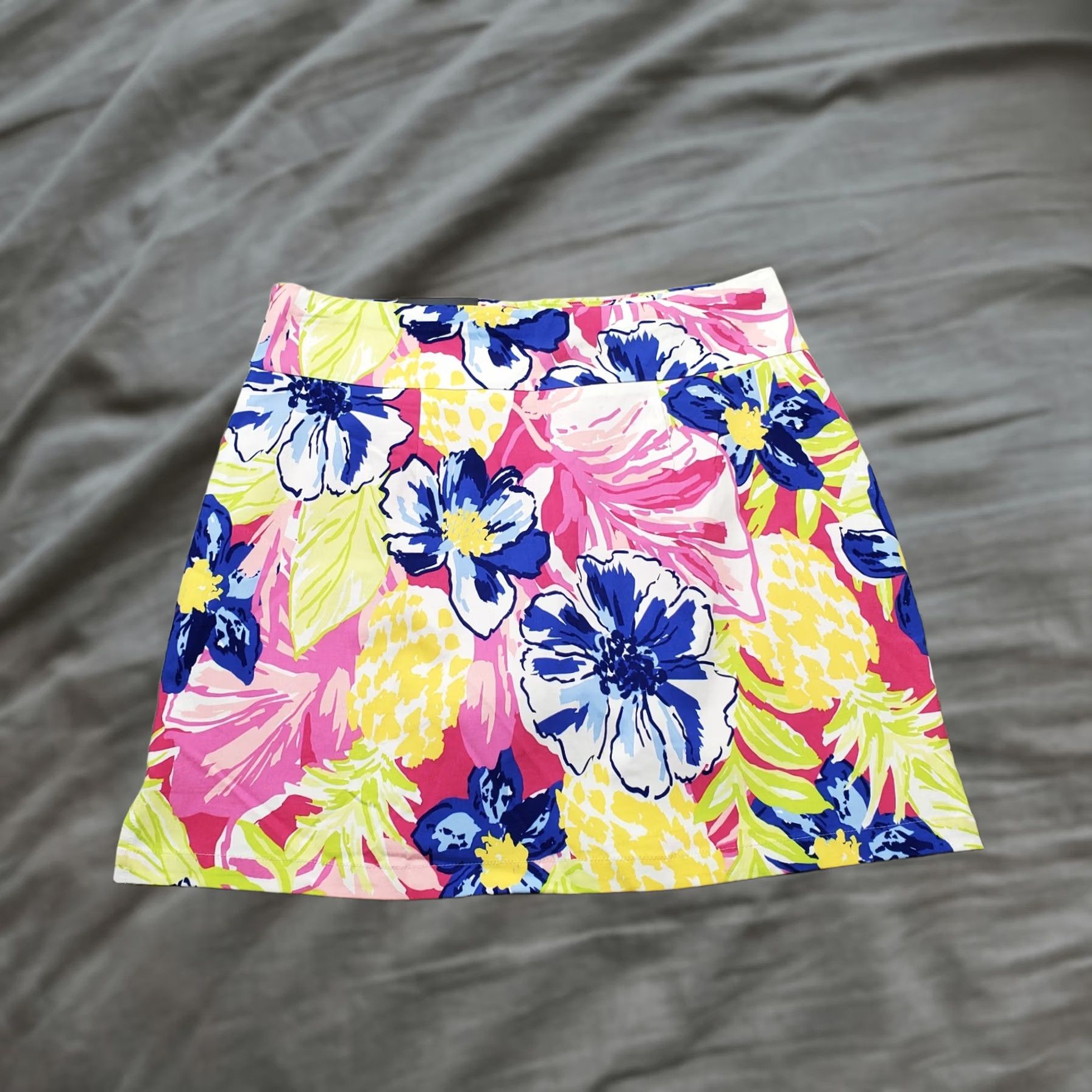 Vintage Rafaella Golf Skort Women S Multi Tropical Elastic Waist Pull On Size ONE SIZE - 1 Thumbnail