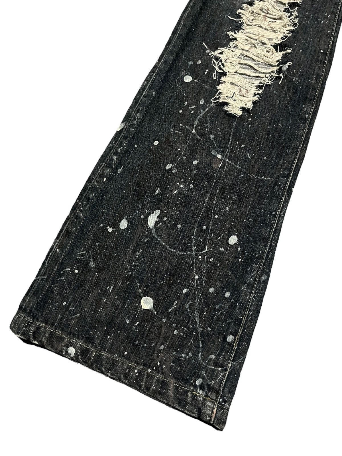 Issey Miyake Tete Homme Issey Miyake Painter Distressed Flare Jean Size US 30 / EU 46 - 6 Thumbnail