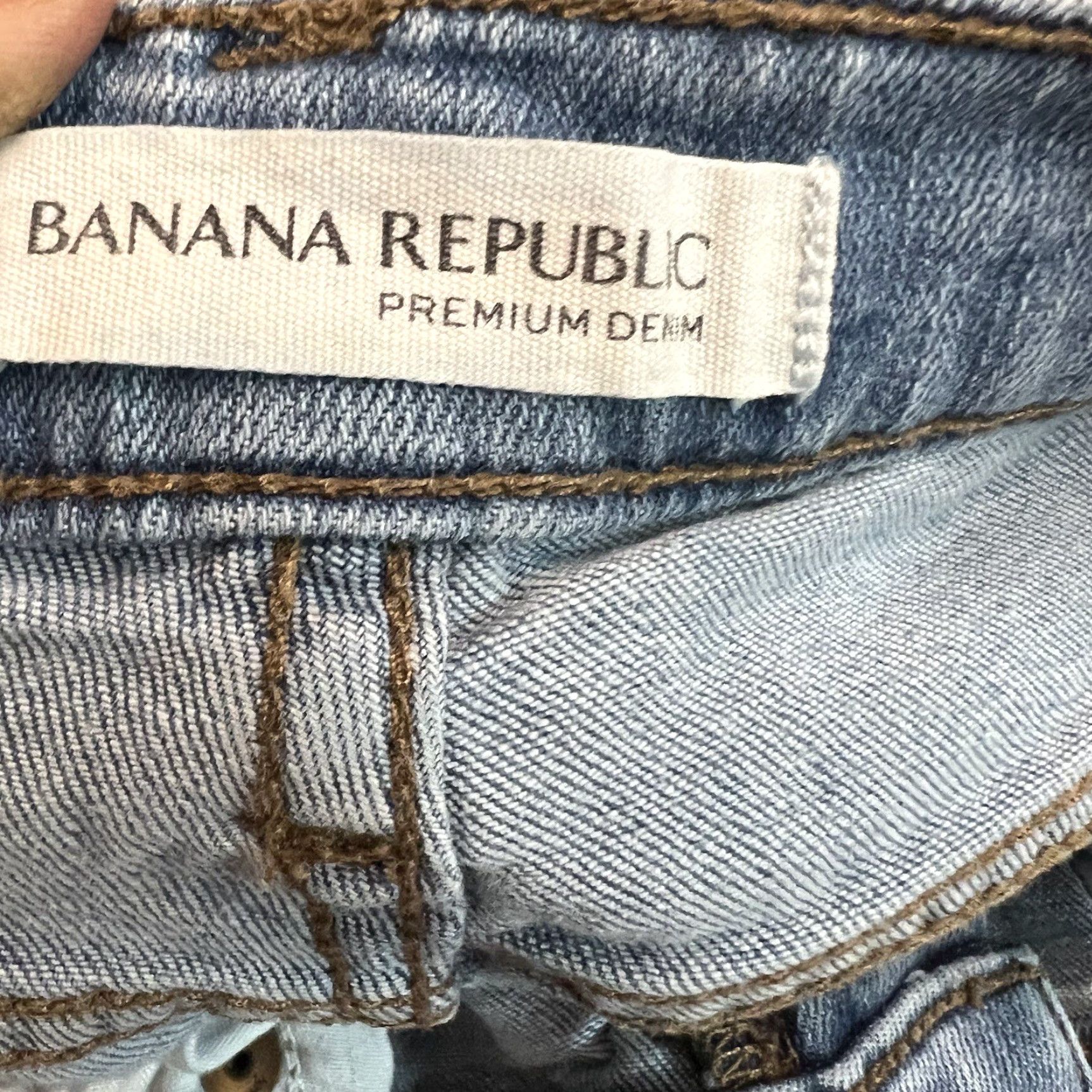 Banana Republic Banana Republic Jeans Skinny Cropped Side Zip Cuff Denim Womens 26 Blue 26X25 Size 26" / US 2 / IT 38 - 7 Thumbnail