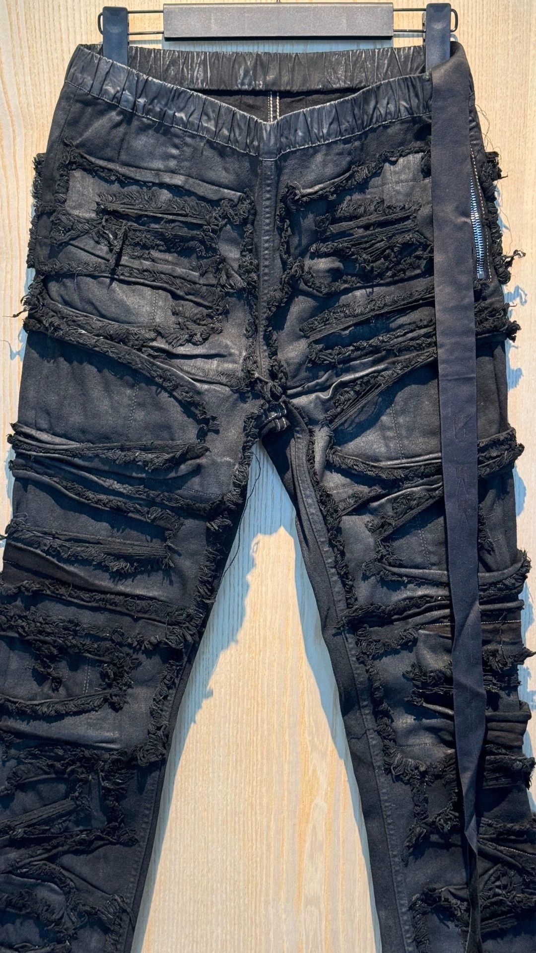 Rick Owens RICKOWENS Special Treated Fabric Stretchy Slim Pant Size US 32 / EU 48 - 2 Thumbnail