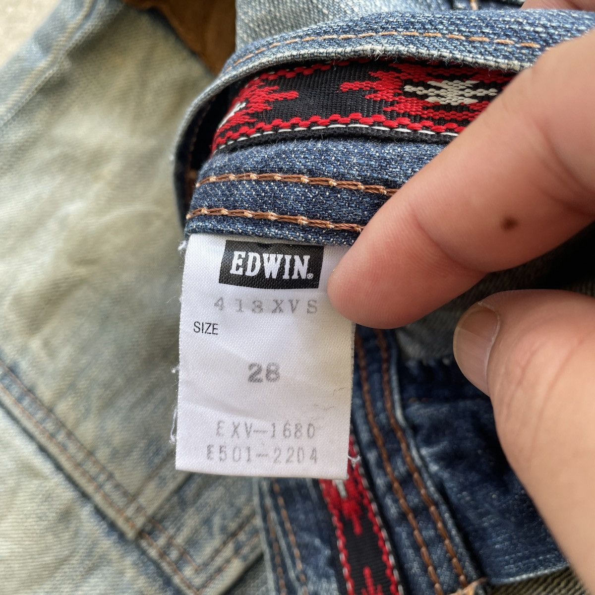 Edwin Vintage Edwin Exclusive Distressed Faded Denim Jeans Pants Size US 30 / EU 46 - 7 Thumbnail