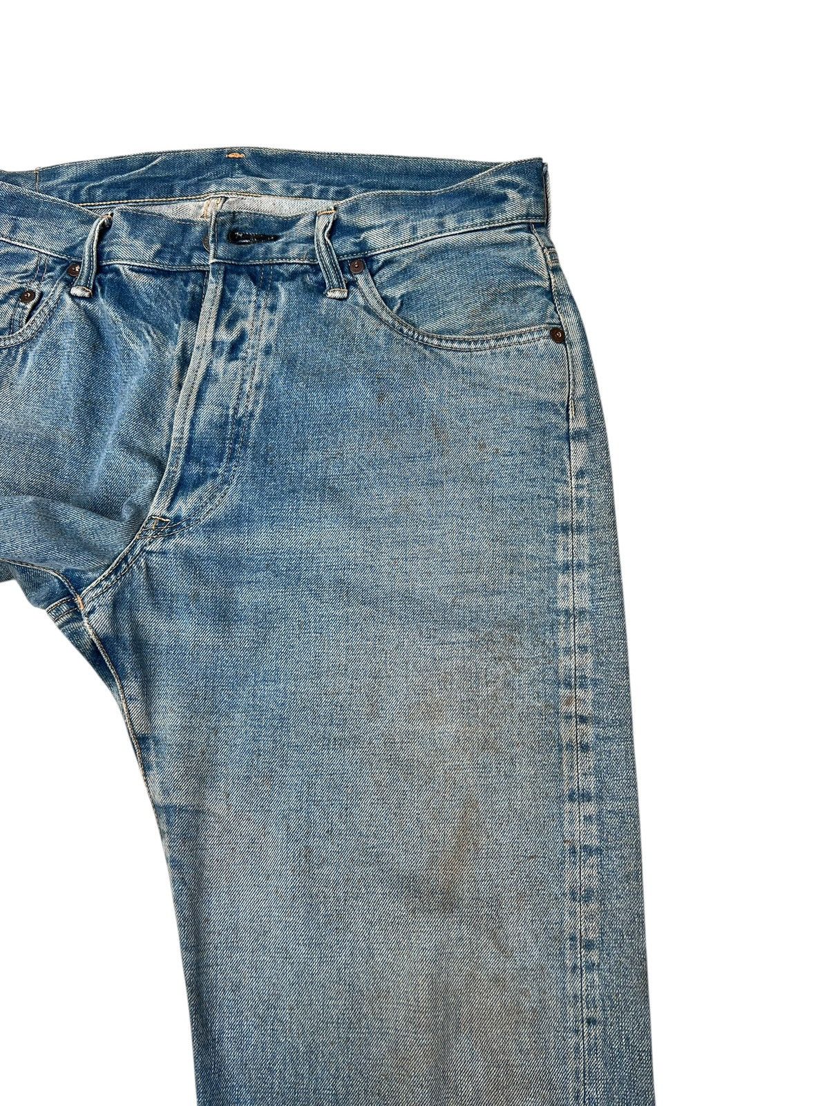 Johnbull Vintage 90s Sewing Chop Johnbull Stain Denim Selvedge Jeans Size US 34 / EU 50 - 11 Thumbnail