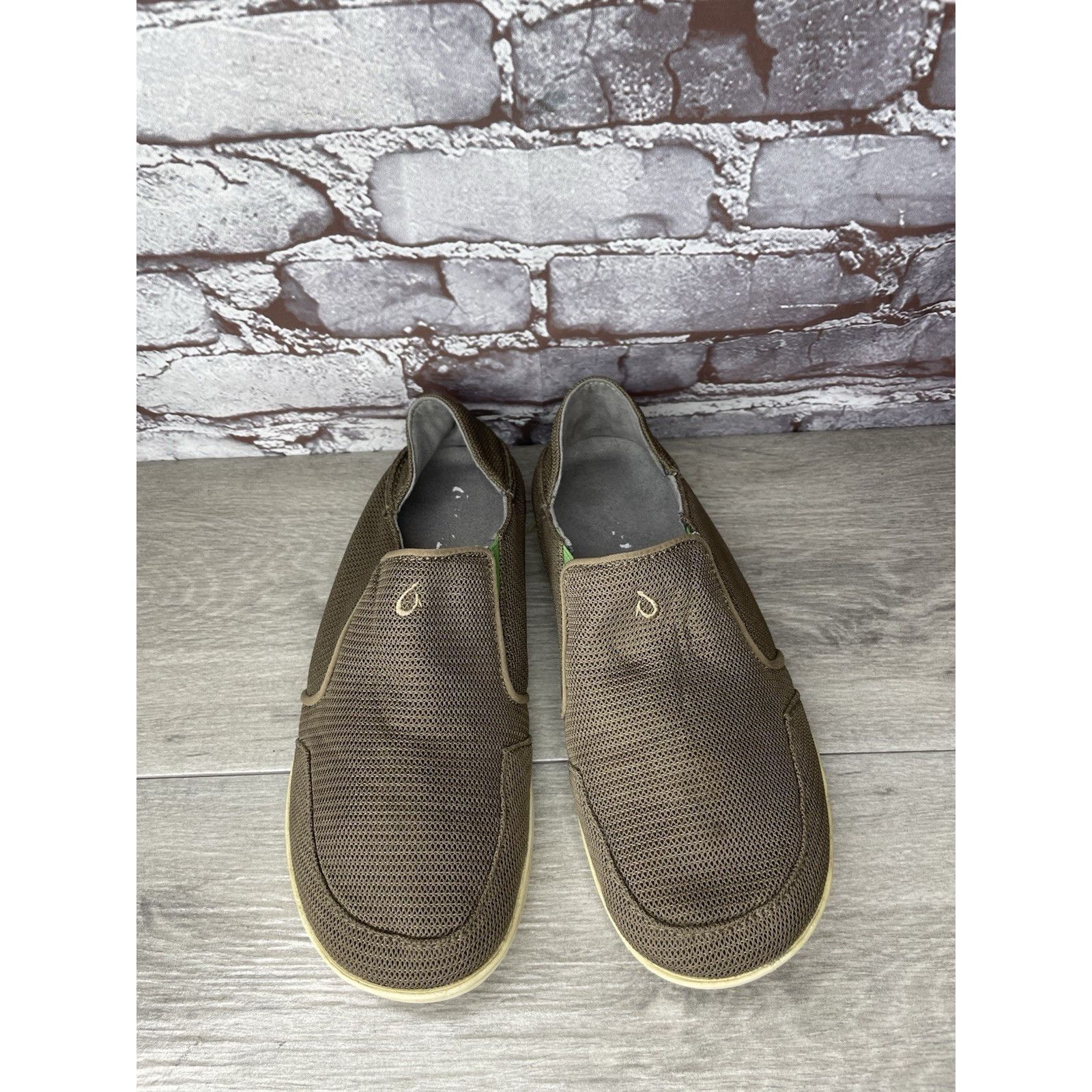 Olukai OluKai Brown Nohea Mesh Slip On Loafers Casual Beach Shoes M Size US 8.5 / EU 41-42 - 3 Thumbnail