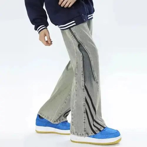 Designer × Japanese Brand × Vintage Y2k Streetwear Washed Blue Baggy Flared Jean Size US 30 / EU 46 - 4 Thumbnail
