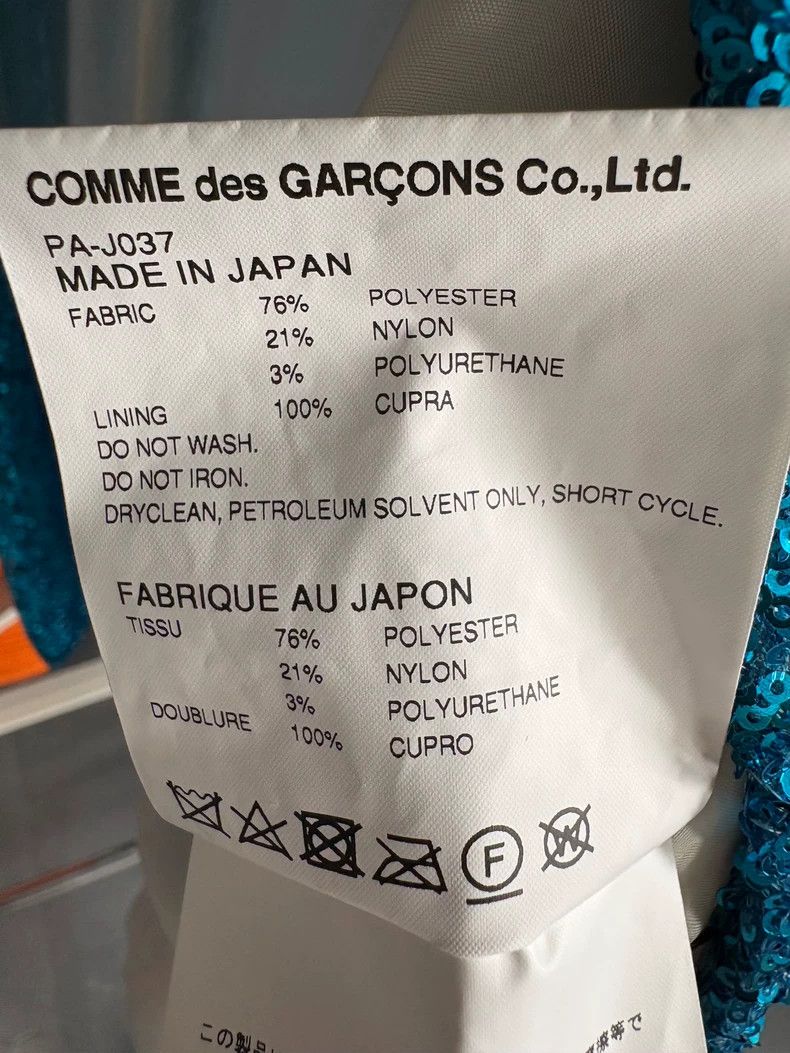 Comme des Garcons Comme Des Garcons Blue sequined suit jacket Size US S / EU 44-46 / 1 - 7 Thumbnail