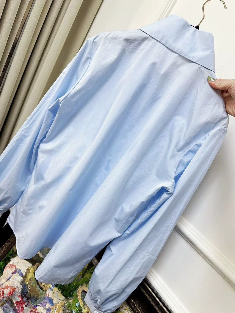 Chanel Chanel 20C Light Blue Long Sleeve Shirt Size M / US 6-8 / IT 42-44 - 3 Thumbnail