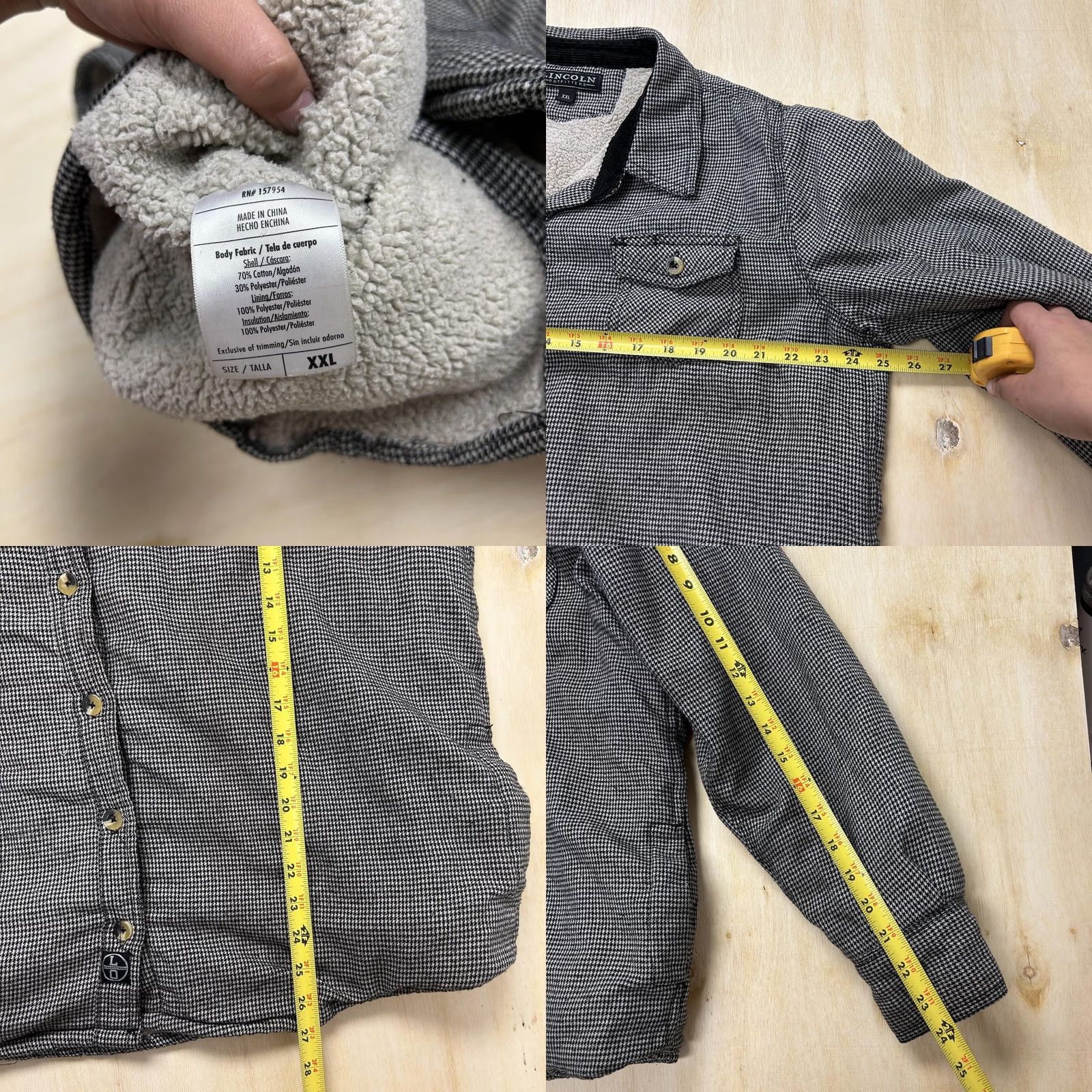 Vintage Lincoln Outfitters Shirt Jacket Mens Medium Gray Sherpa Lined Flannel Workwear Shirt Jacket Mens Medium Gray Sherpa Lined Flannel Workwear Size US M / EU 48-50 / 2 - 8 Thumbnail