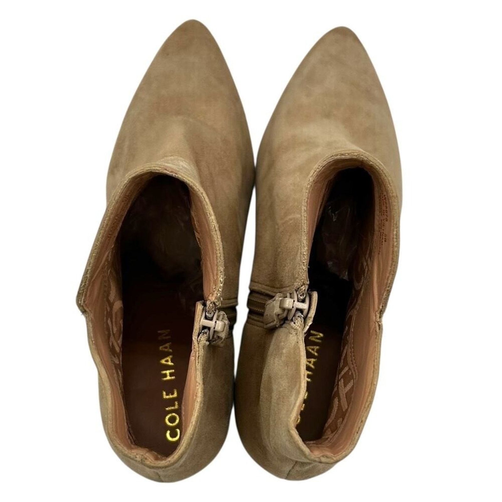 Cole Haan Cole Haan Tan Suede Block Heel Ankle Booties Size 5B Size US 5 / IT 35 - 6 Thumbnail