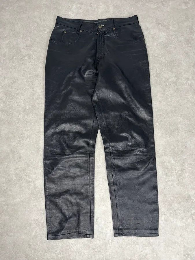 Marithe + Francois Girbaud 2000s Marithé + François Girbaud Black Leather Pants Size 26" / US 2 / IT 38 - 4 Thumbnail