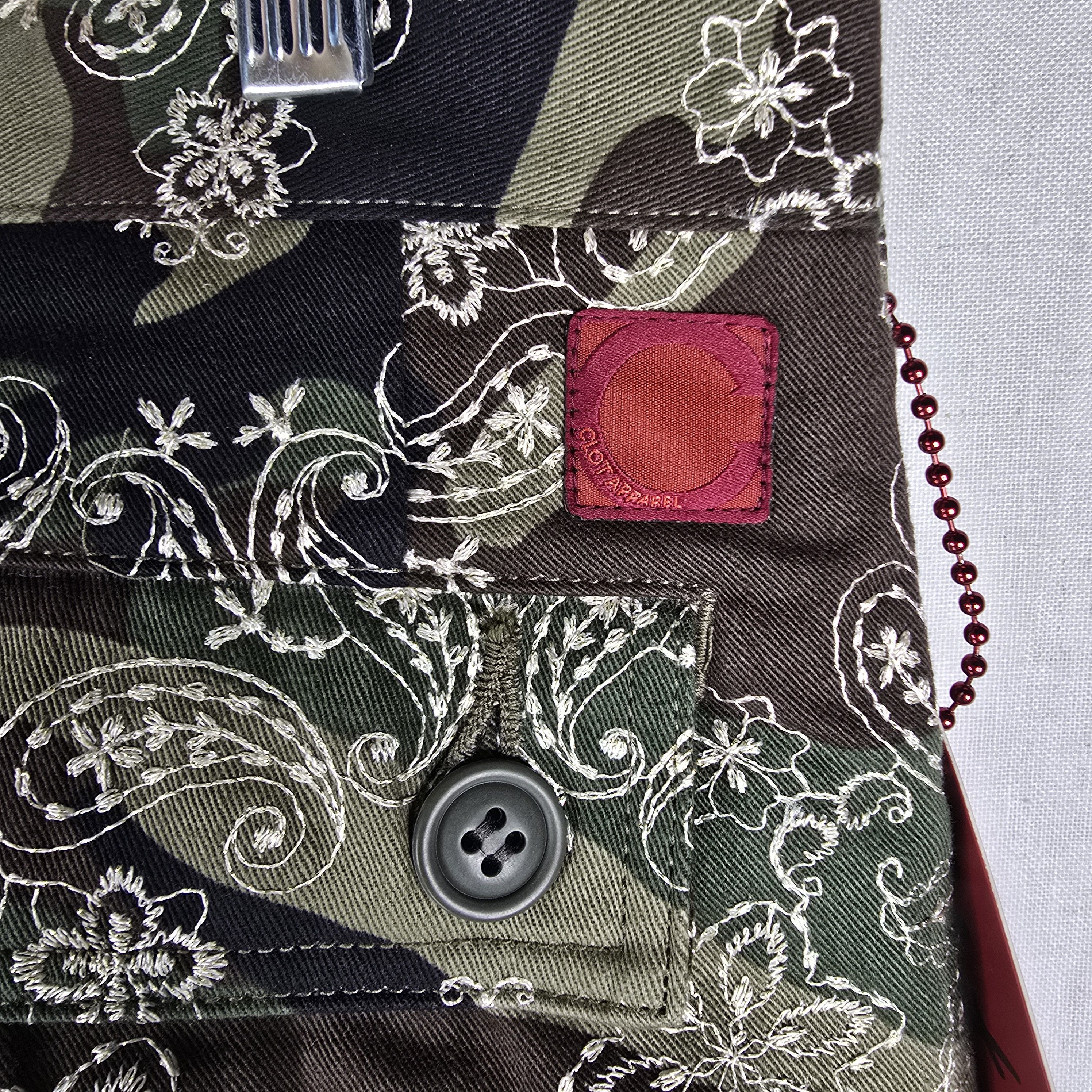CLOT Clot Mens Medium Embroidered Paisley Camo Cropped Cargo Size US 31 - 8 Thumbnail
