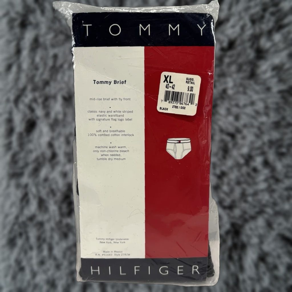 Tommy Hilfiger Tommy Hilfiger Underwear Mens XL Action Briefs Black Logo Tight Cotton Jersey Elastic Fly Front整 Size US 36 / EU 52 - 1 Thumbnail