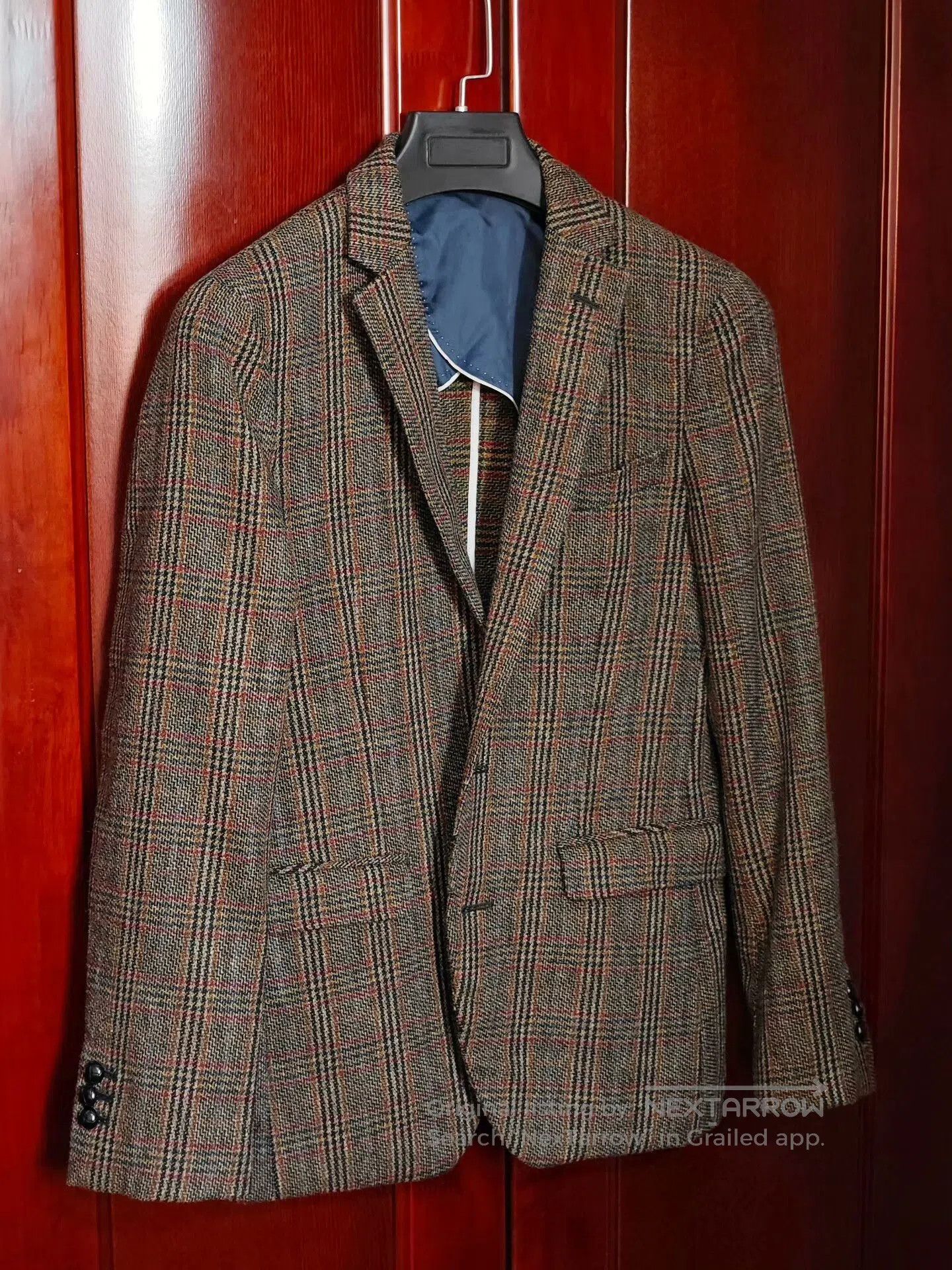 Mazzarelli Italian Marzotto Tweed Custom Suit Jacket. Size US S / EU 44-46 / 1 - 1 Thumbnail