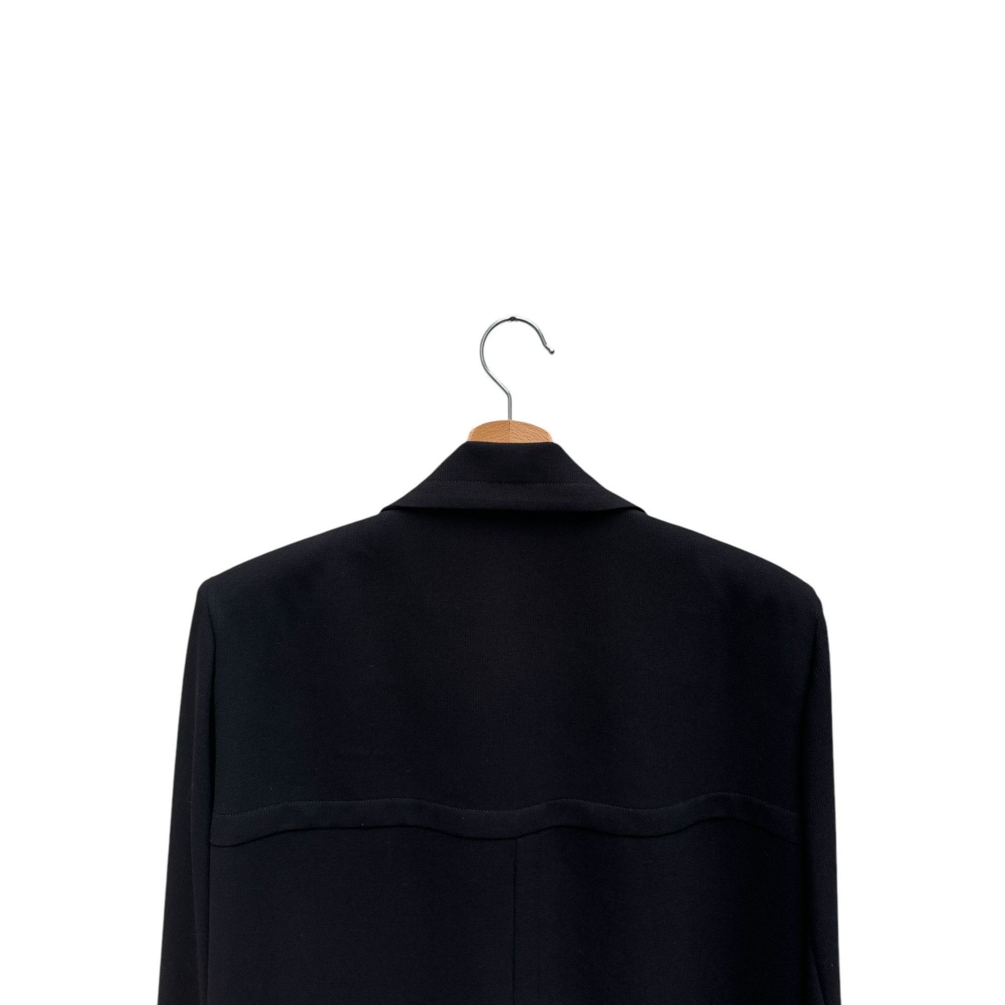 Yves Saint Laurent Black Wool Blouse Shirt Size L / US 10 / IT 46 - 4 Thumbnail