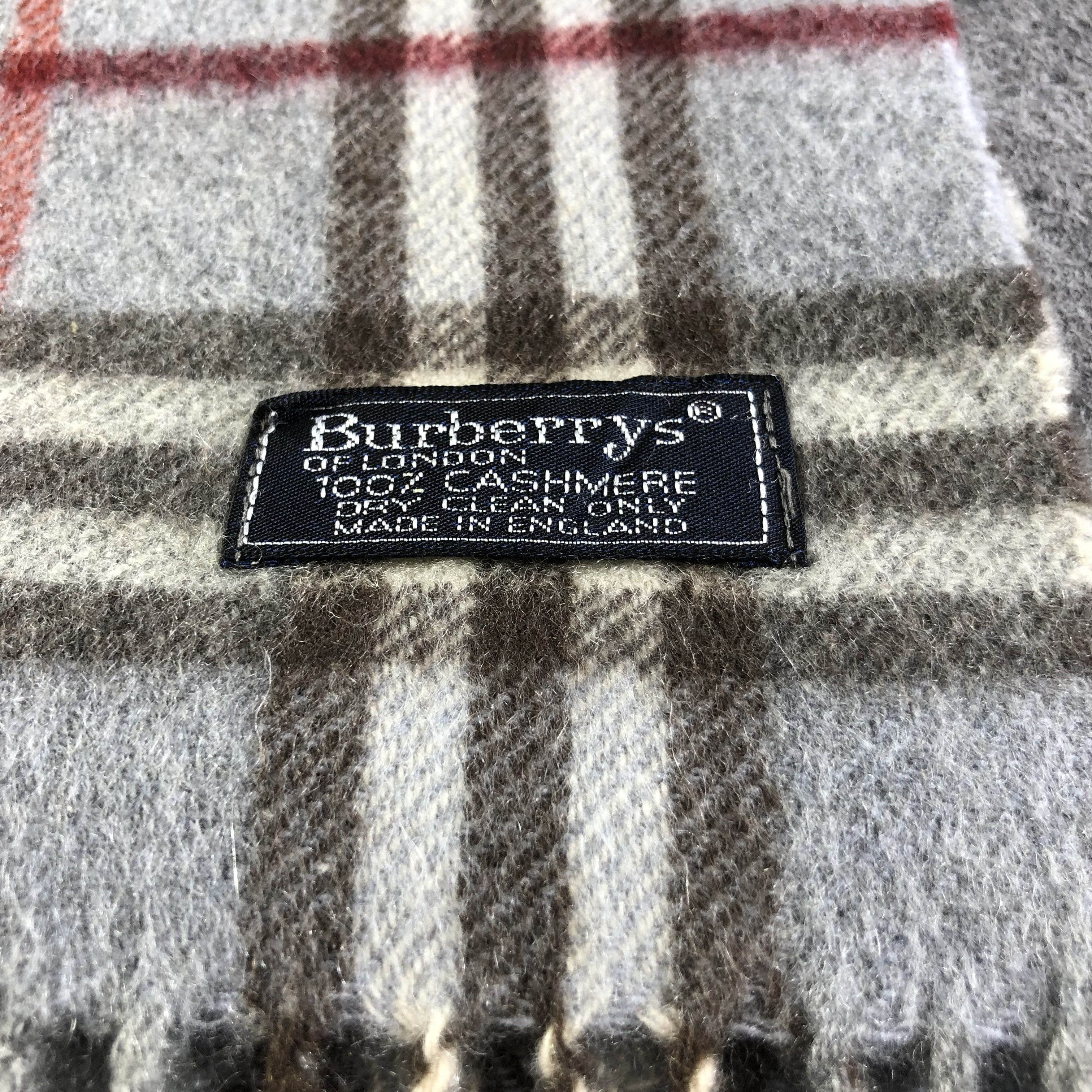 Burberry Burberrys Nova Check Cashmere Scarf Muffler V1642 Size ONE SIZE - 4 Thumbnail