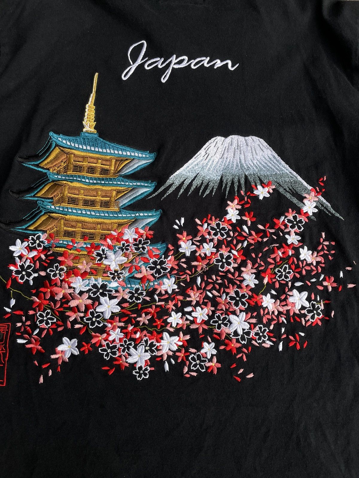 If Six Was Nine 2000s Japanese Skajan Sakura Embroidery Long Sleeve Tee Size US M / EU 48-50 / 2 - 5 Thumbnail