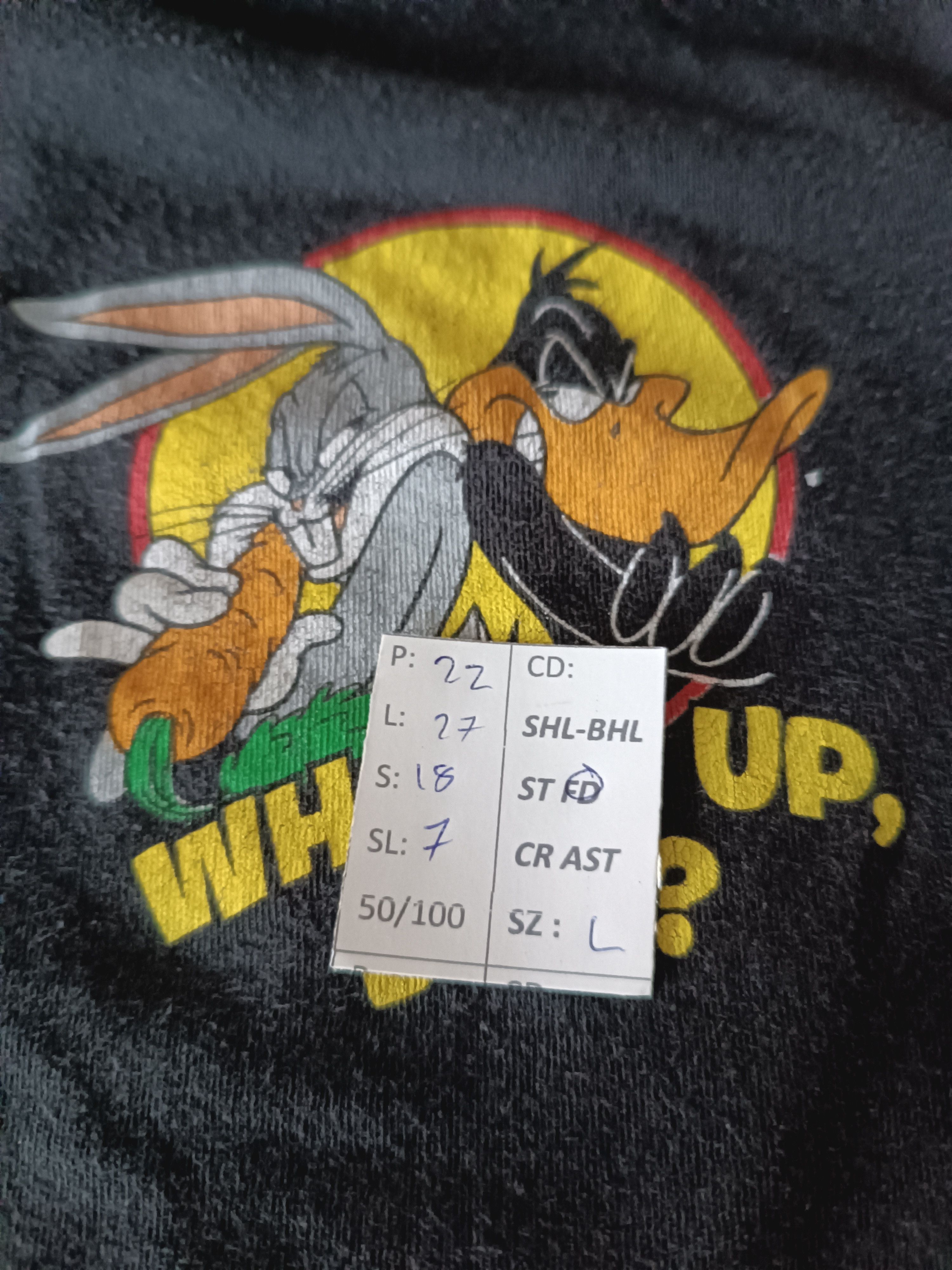 Cartoon Network THRASHED FADED VINTAGE LOONEY TUNES WHATS UP DOC SMALL LOGO Size US L / EU 52-54 / 3 - 15 Thumbnail