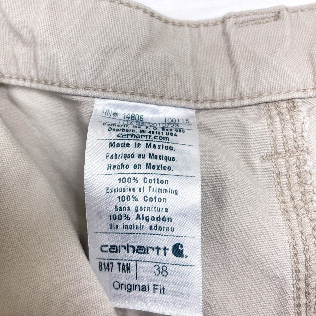 Carhartt Carhartt Canvas Cargo Work Shorts Tan Original Fit Men 38x10 Size US 38 / EU 54 - 6 Thumbnail