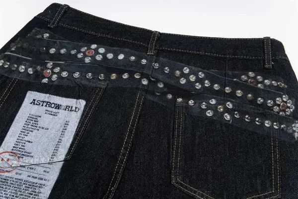 Japanese Brand VIBE Men's street-rocking loose wide-leg hip-hop jeans Size US 32 / EU 48 - 5 Thumbnail