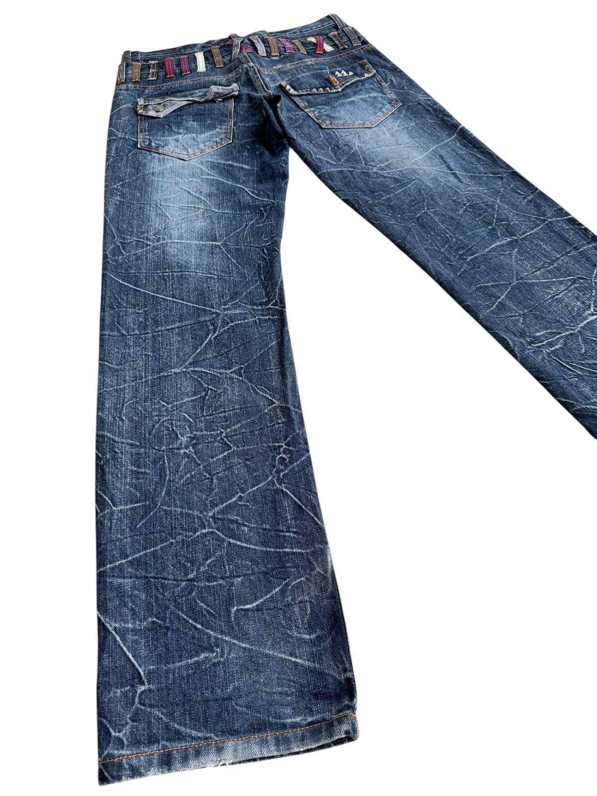 Japanese Brand 🔥Japanese Brand Nylaus Double Waist Distressed Denim Jeans Size US 32 / EU 48 - 7 Thumbnail
