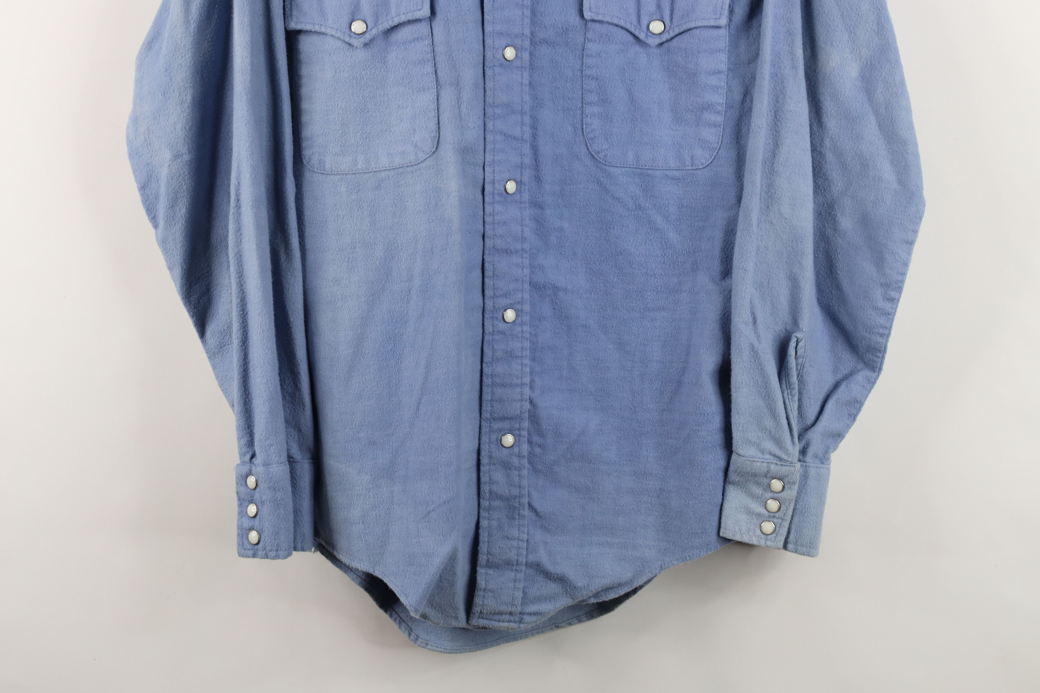 Vintage Vintage 70s Streetwear Chamois Cloth Button Shirt USA Size US L / EU 52-54 / 3 - 3 Thumbnail