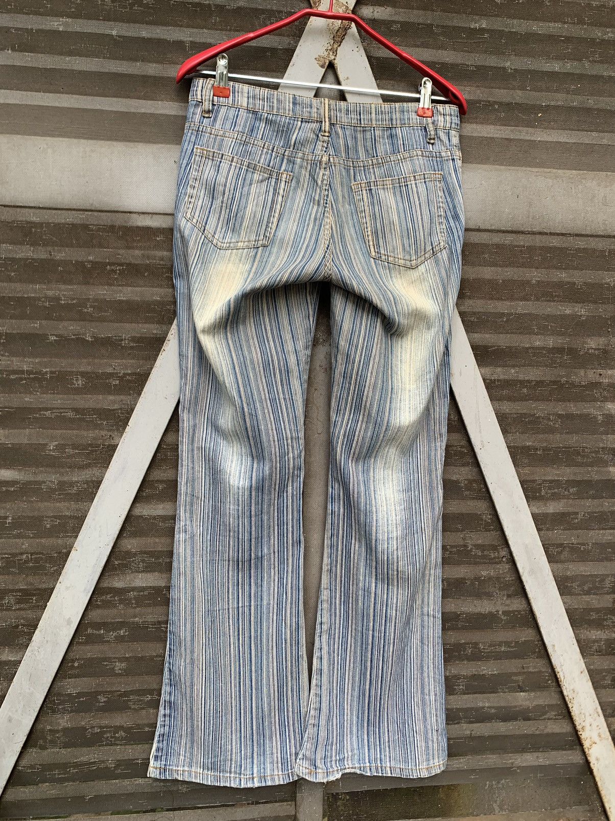 Dolce & Gabbana 👹Vintage DOLCE & GABBANA STRIPED FLAIR JEANS MADE IN ITALY Size US 30 / EU 46 - 15 Thumbnail