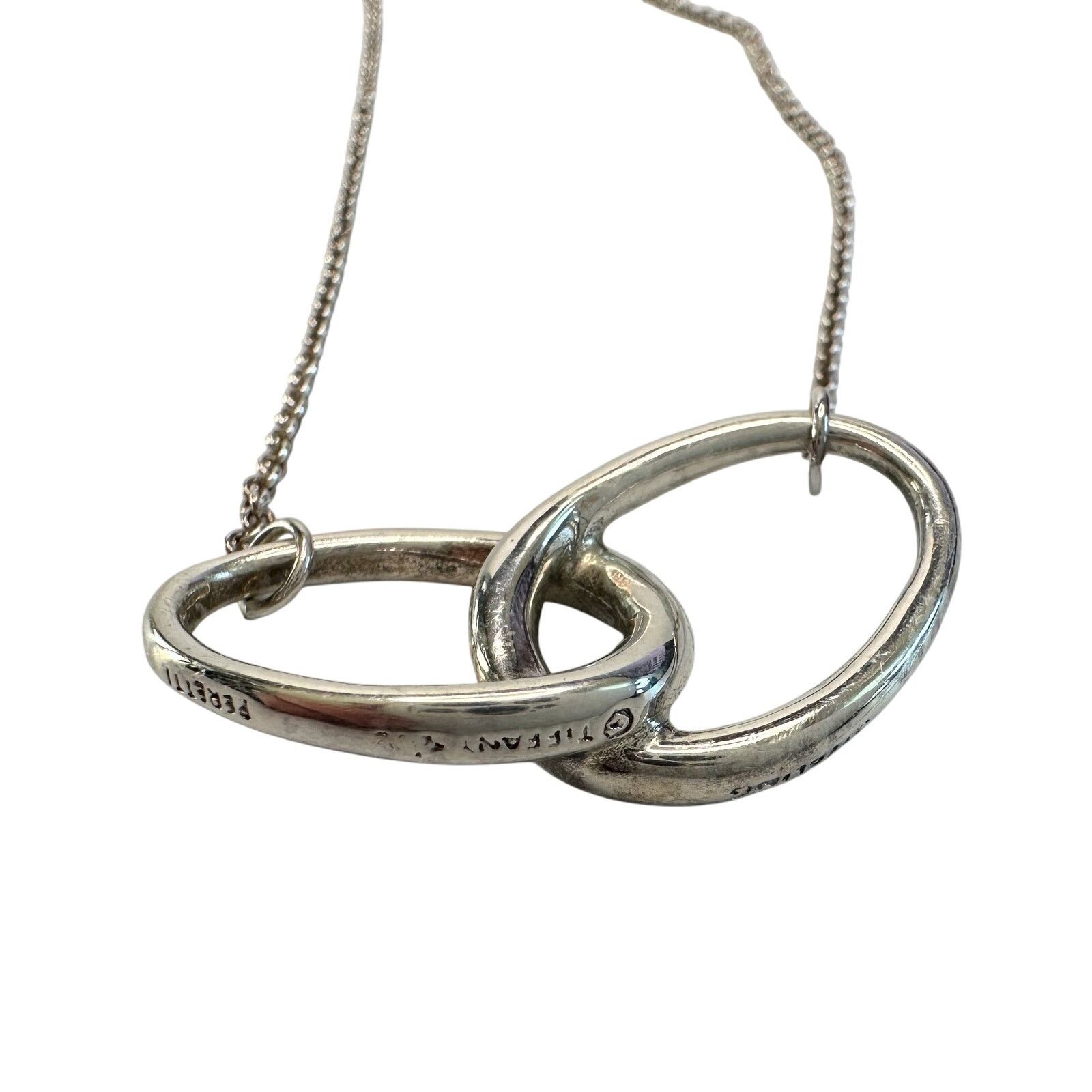 Tiffany & Co. Tiffany and Co Elsa Peretti Large Double Loop Necklace 15" Size ONE SIZE - 3 Thumbnail