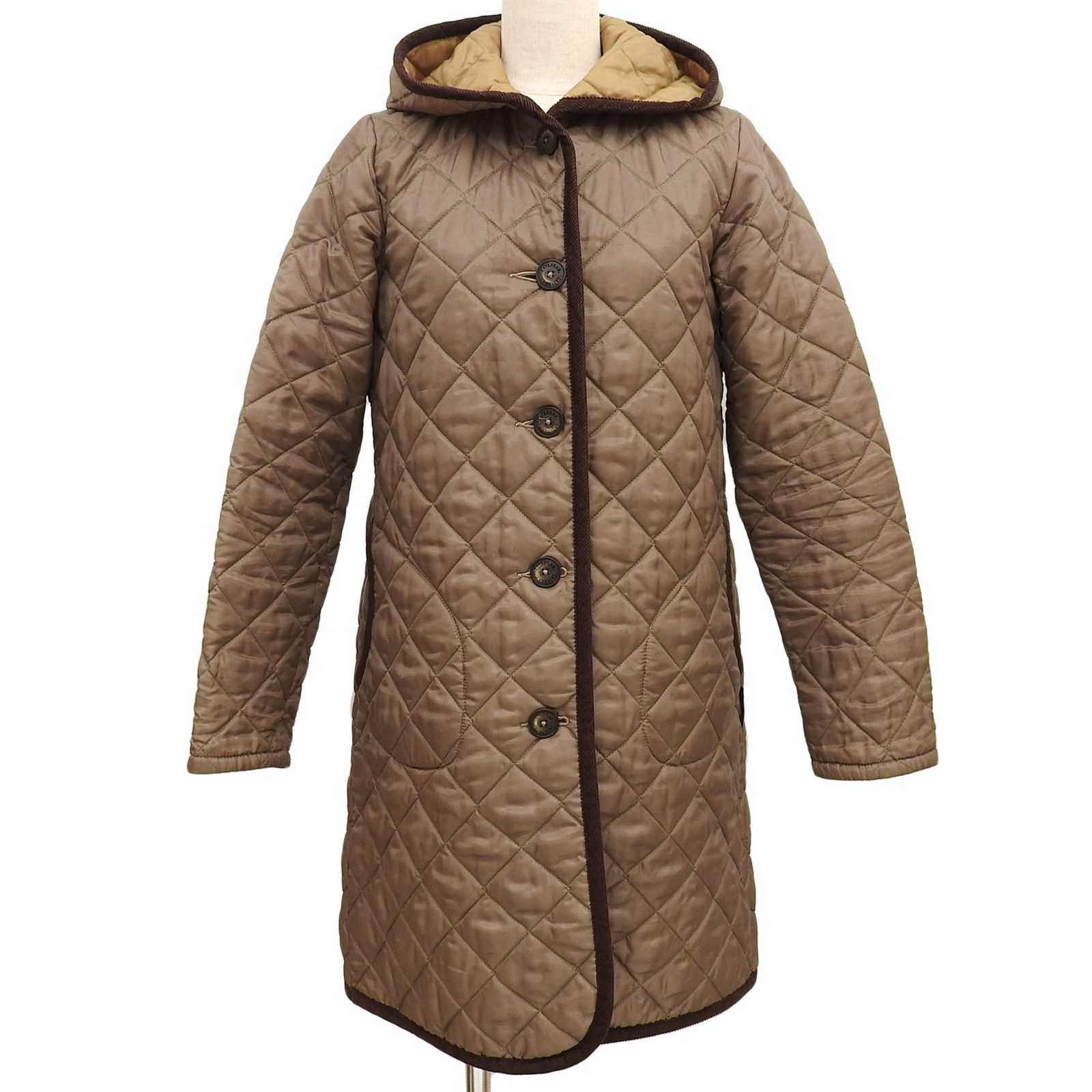 Other Other Lavenham Quilted Hooded Coat Textile Outerwear DUTY FREE for USA Size ONE SIZE - 1 Thumbnail