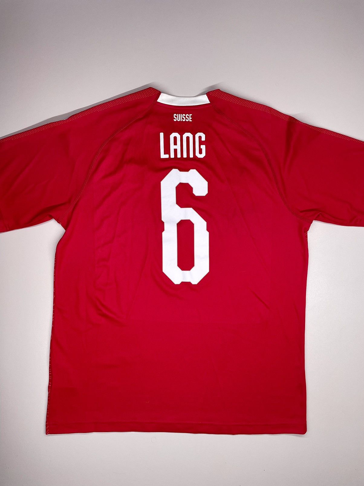 Puma Switzerland Jersey 2018-20 #6 Lang Red Home Shirt - L Size Size US L / EU 52-54 / 3 - 2 Thumbnail
