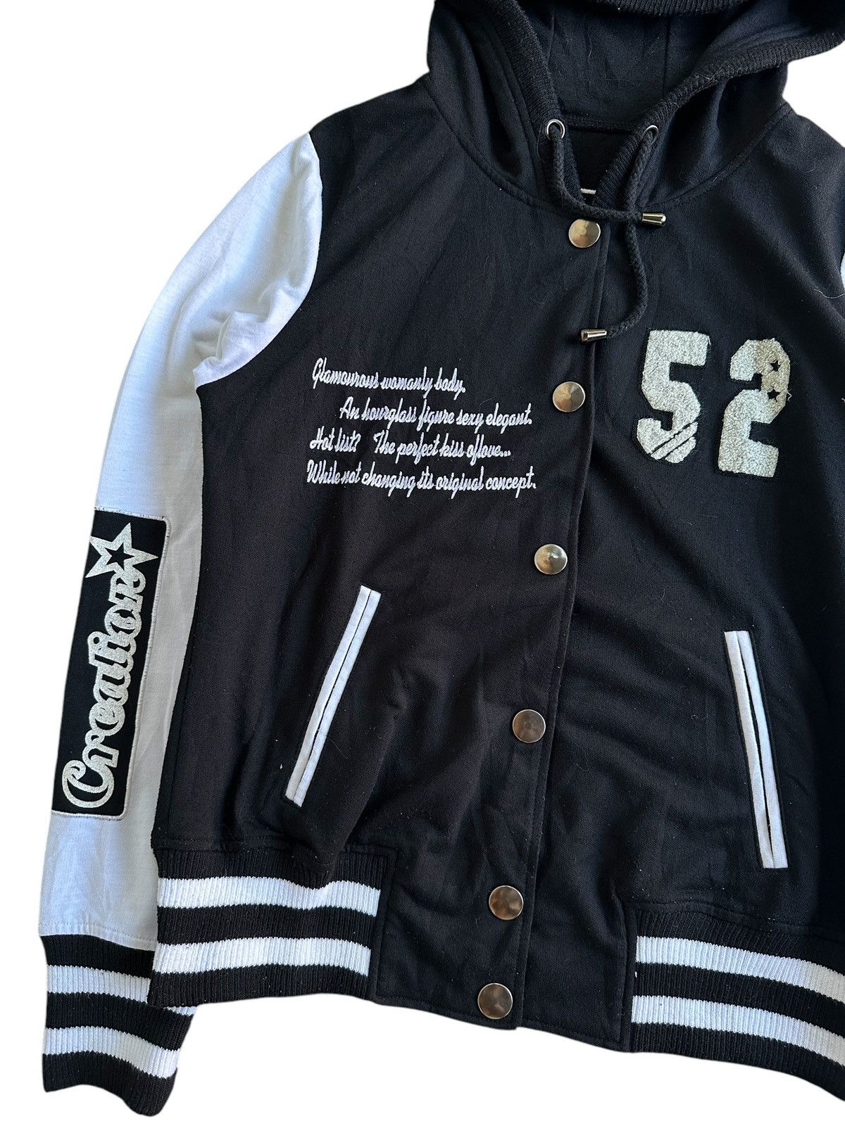 Hysteric Glamour 2000s DREAMING IN THE SKY VARSITY BUTTON HOODIE Size US M / EU 48-50 / 2 - 5 Thumbnail