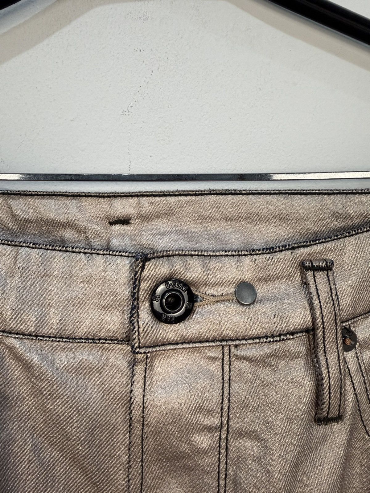 G-Star G-Star Raw Scutar 3D Gold Metallic Denim Pants Size US 32 / EU 48 - 11 Thumbnail