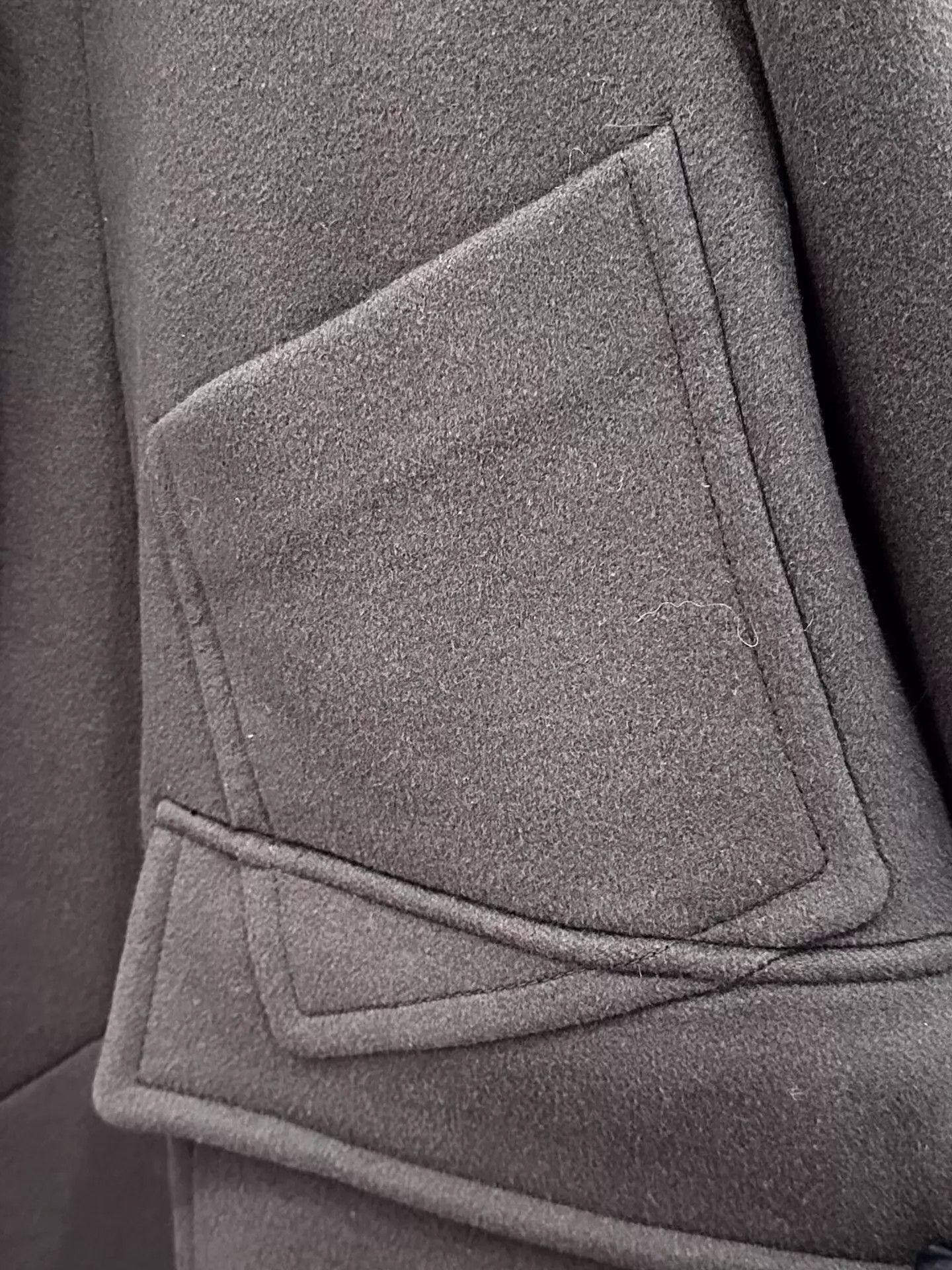 Hermes Hermes Men's Black & Gray Cashmere DP Coat 48 NWT Size US M / EU 48-50 / 2 - 4 Thumbnail