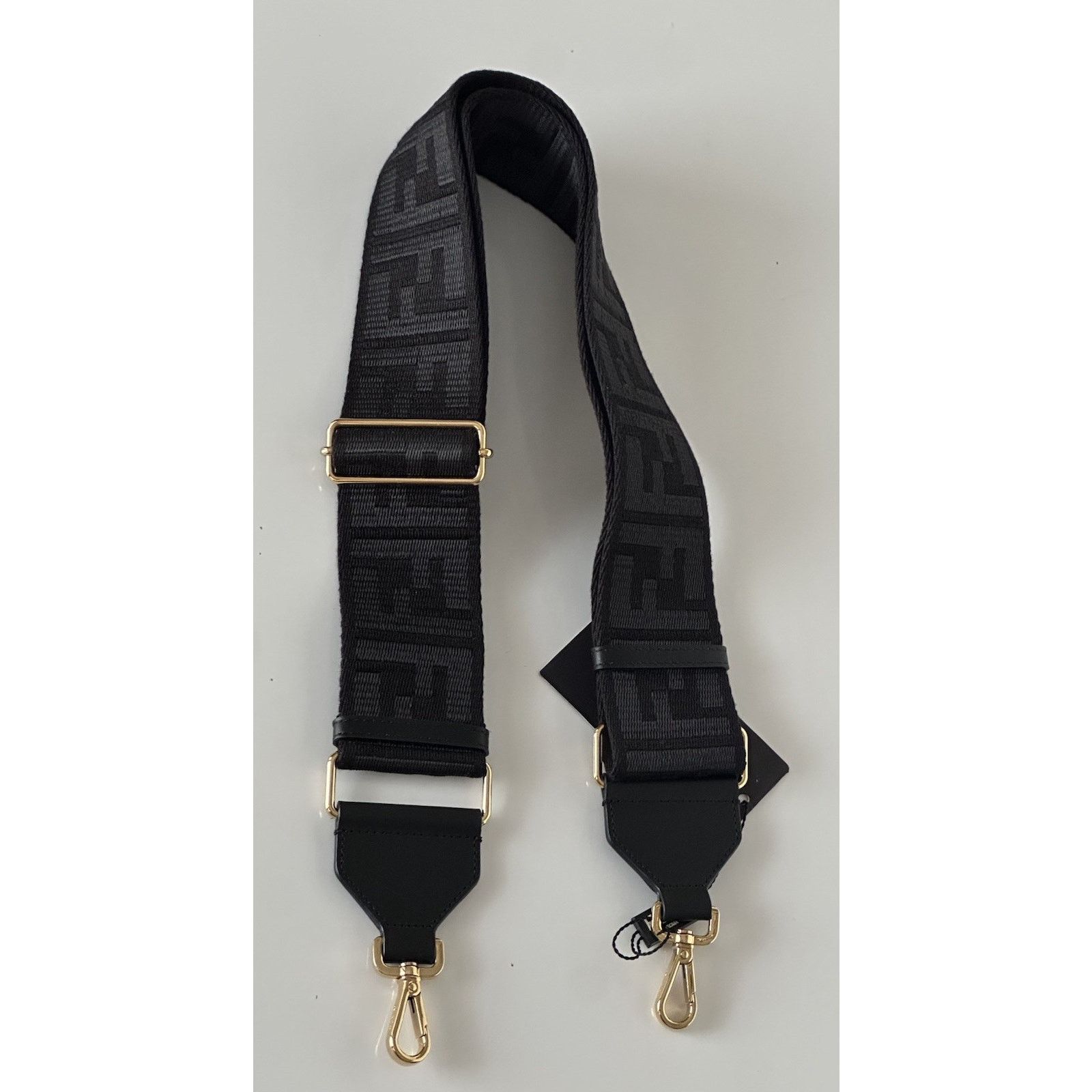 Fendi FENDI FF Logo Adjustable Strap Black Made in Italy NWT $1030 Size ONE SIZE - 12 Thumbnail