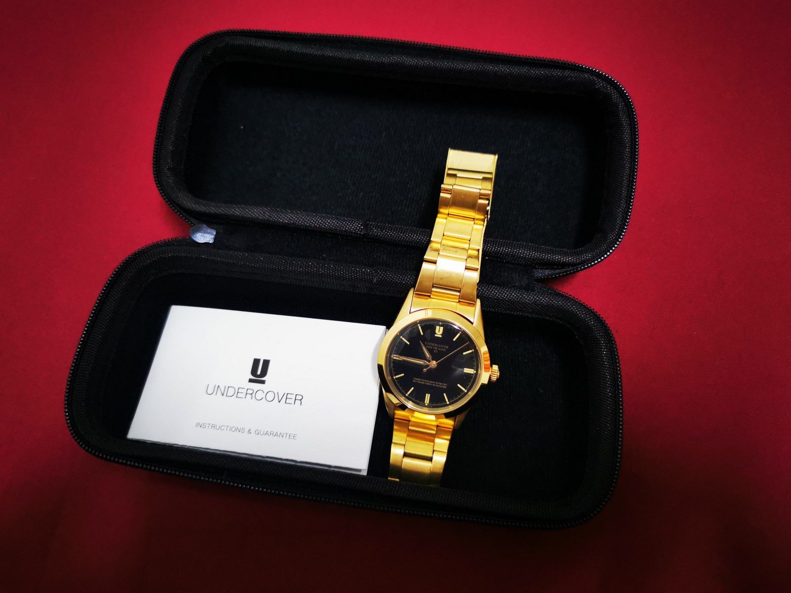 image of Undercover 16Aw Fuck The Clock Watch in Gold, Men's