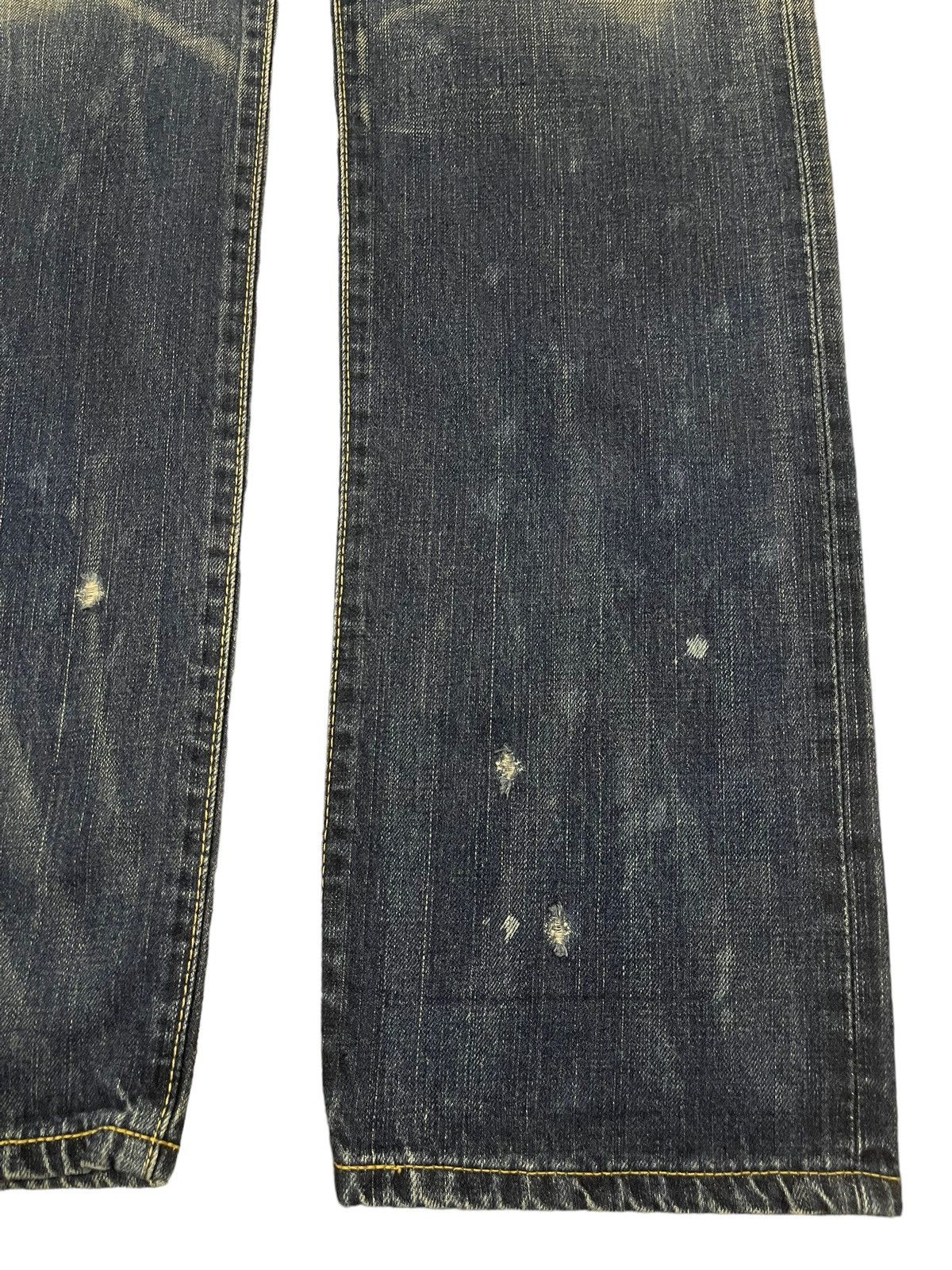 Edwin Vintage 90s Edwin 505 Selvedge Blue Wash Distressed Jeans Size US 32 / EU 48 - 7 Thumbnail
