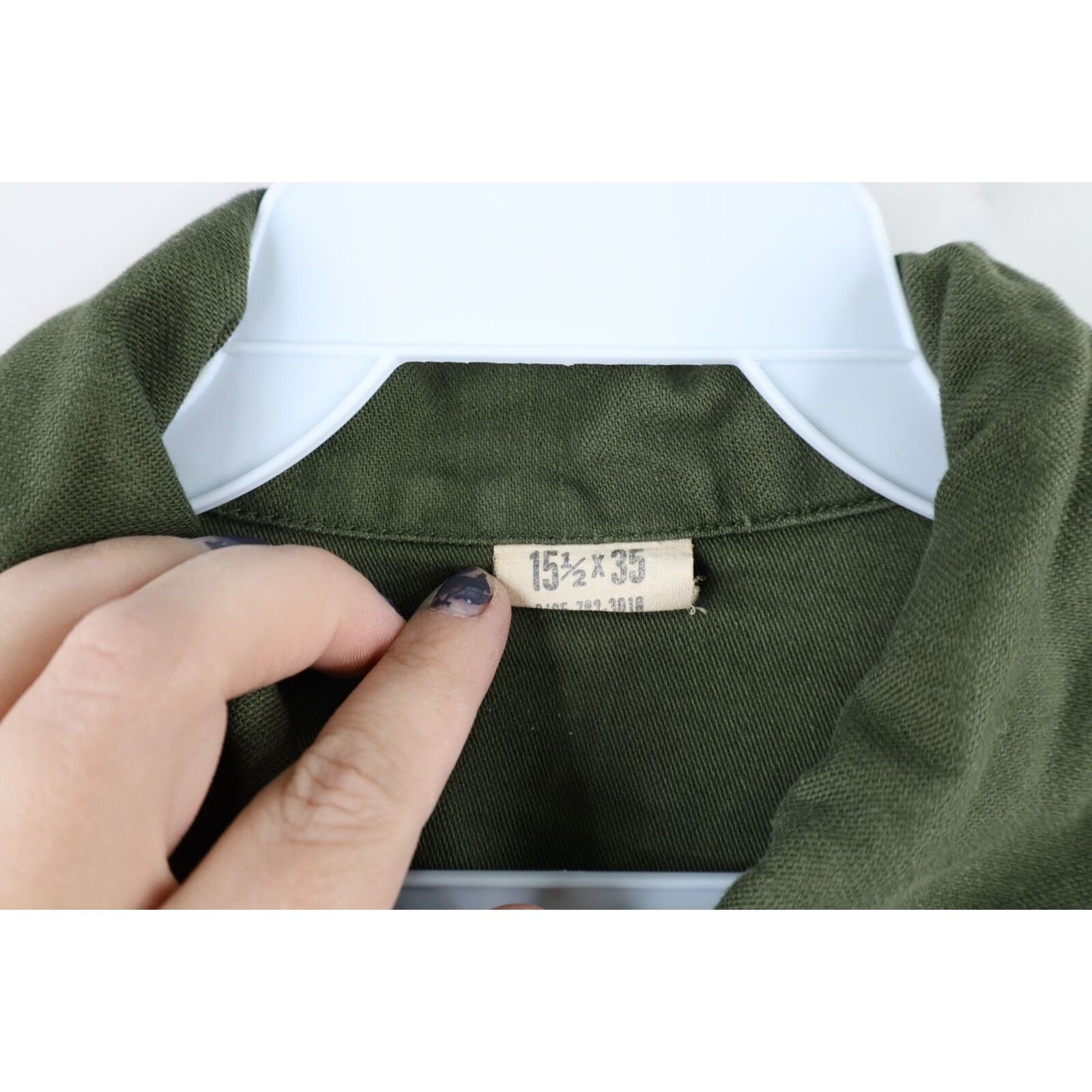 Vintage Vintage 70s Vietnam Era Cotton Sateen OG 107 Button Shirt Size US M / EU 48-50 / 2 - 8 Thumbnail