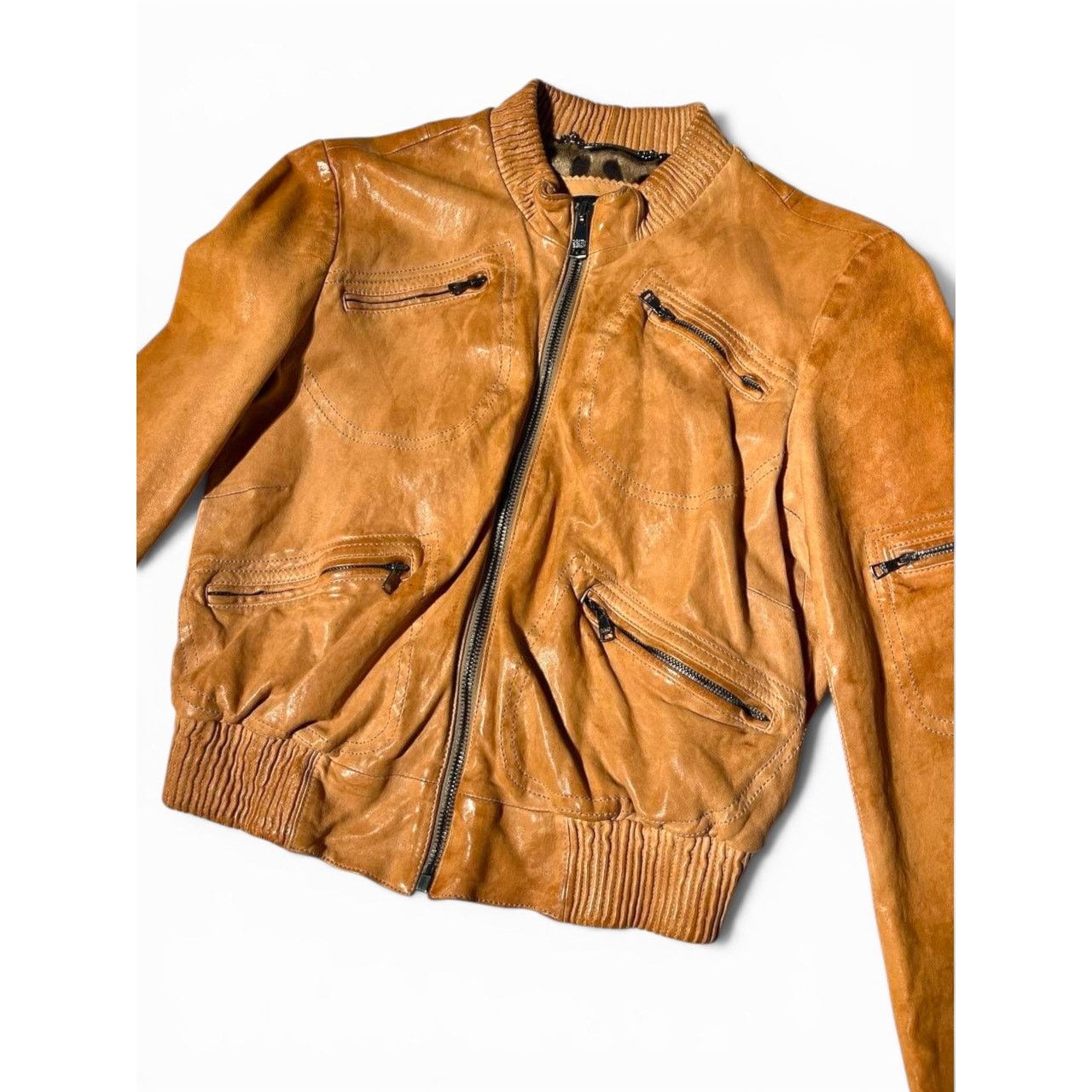 Dolce & Gabbana Dolce & Gabbana Leopard Lined Leather Bomber Jacket Size M / US 6-8 / IT 42-44 - 7 Thumbnail