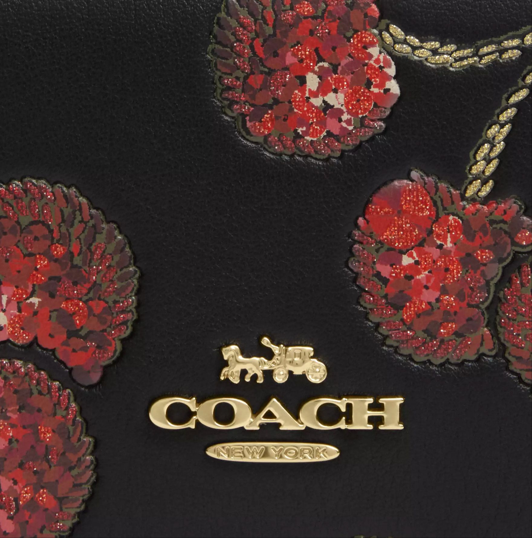 Coach NWT Coach CDE98 Mini Wallet On A Chain With Cherry Print Size ONE SIZE - 13 Thumbnail