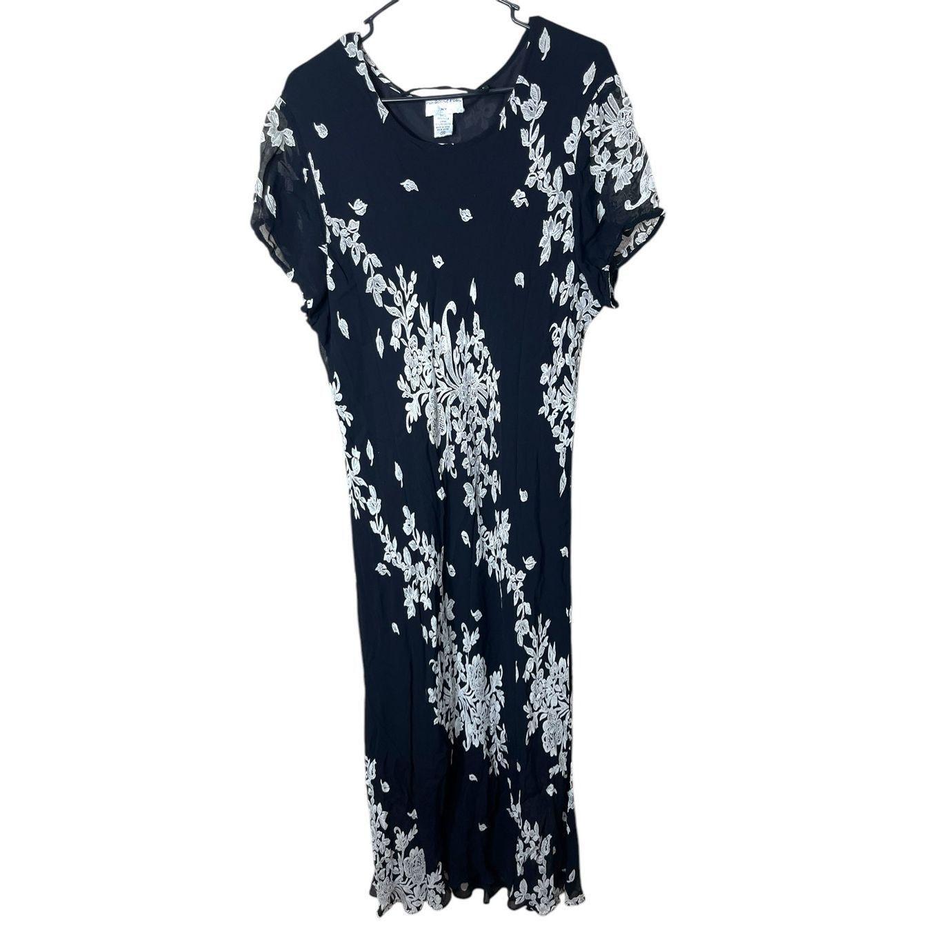 Other Paradise Plus Y2K 90s Black Floral Print Midi Dress Size 3X Size 3XL / US 20-22 - 1 Thumbnail