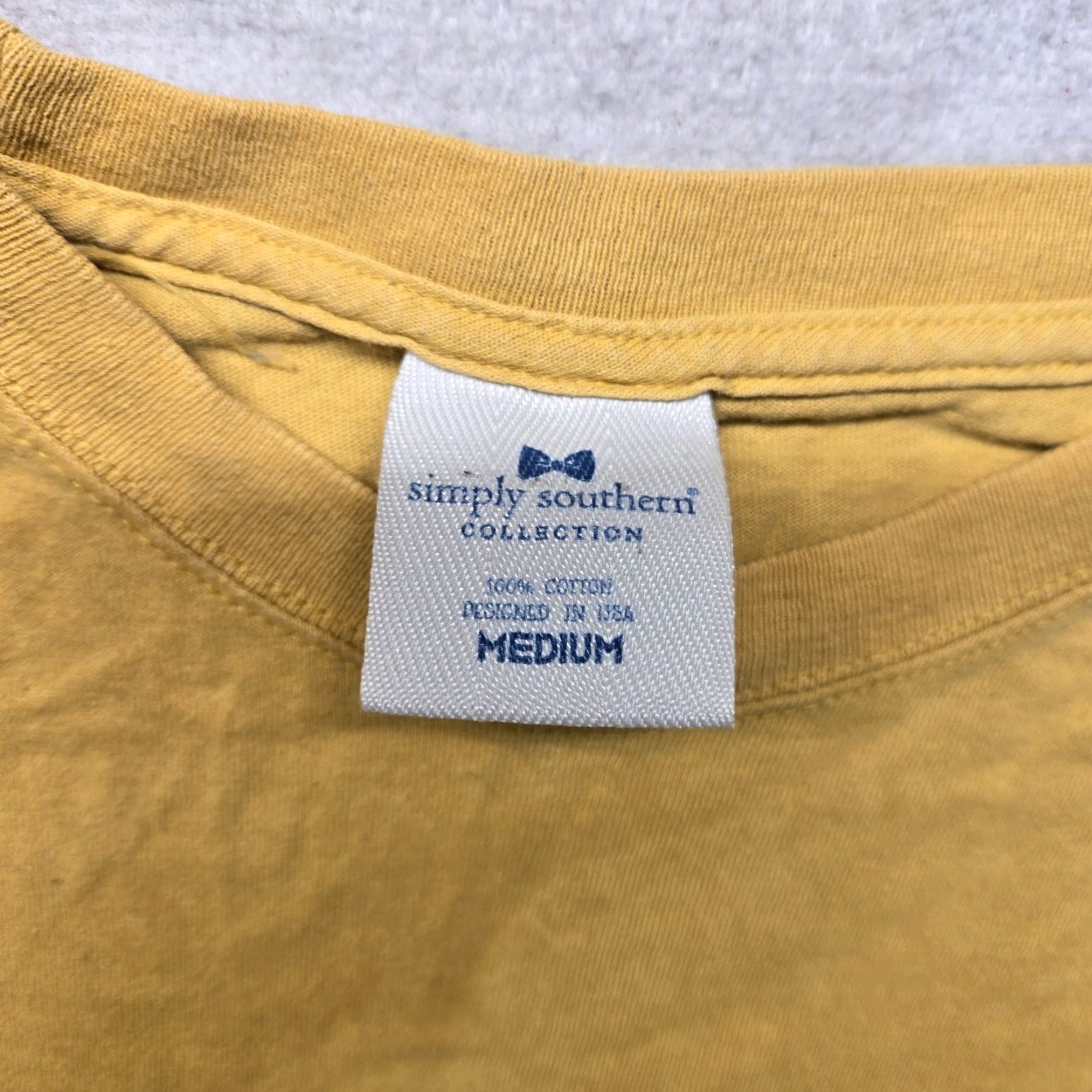 Vintage SIMPLY SOUTHERN Shirt Women XL Yellow Do More Of What Makes You Happy 10s? Size XL / US 12-14 / IT 48-50 - 4 Thumbnail