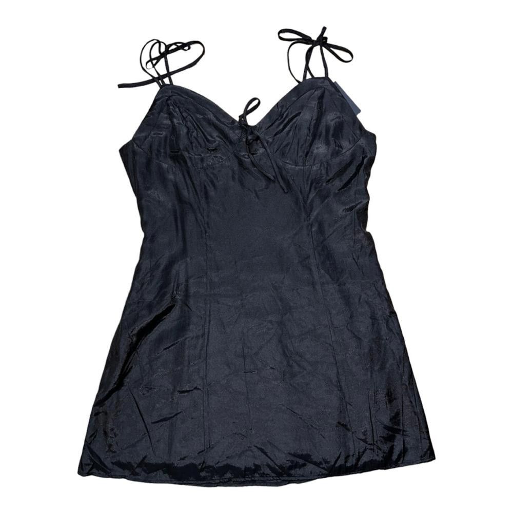 Designer Le Lis l NWT Satin Tie Mini Dress Size Large Size L / US 10 / IT 46 - 1 Thumbnail