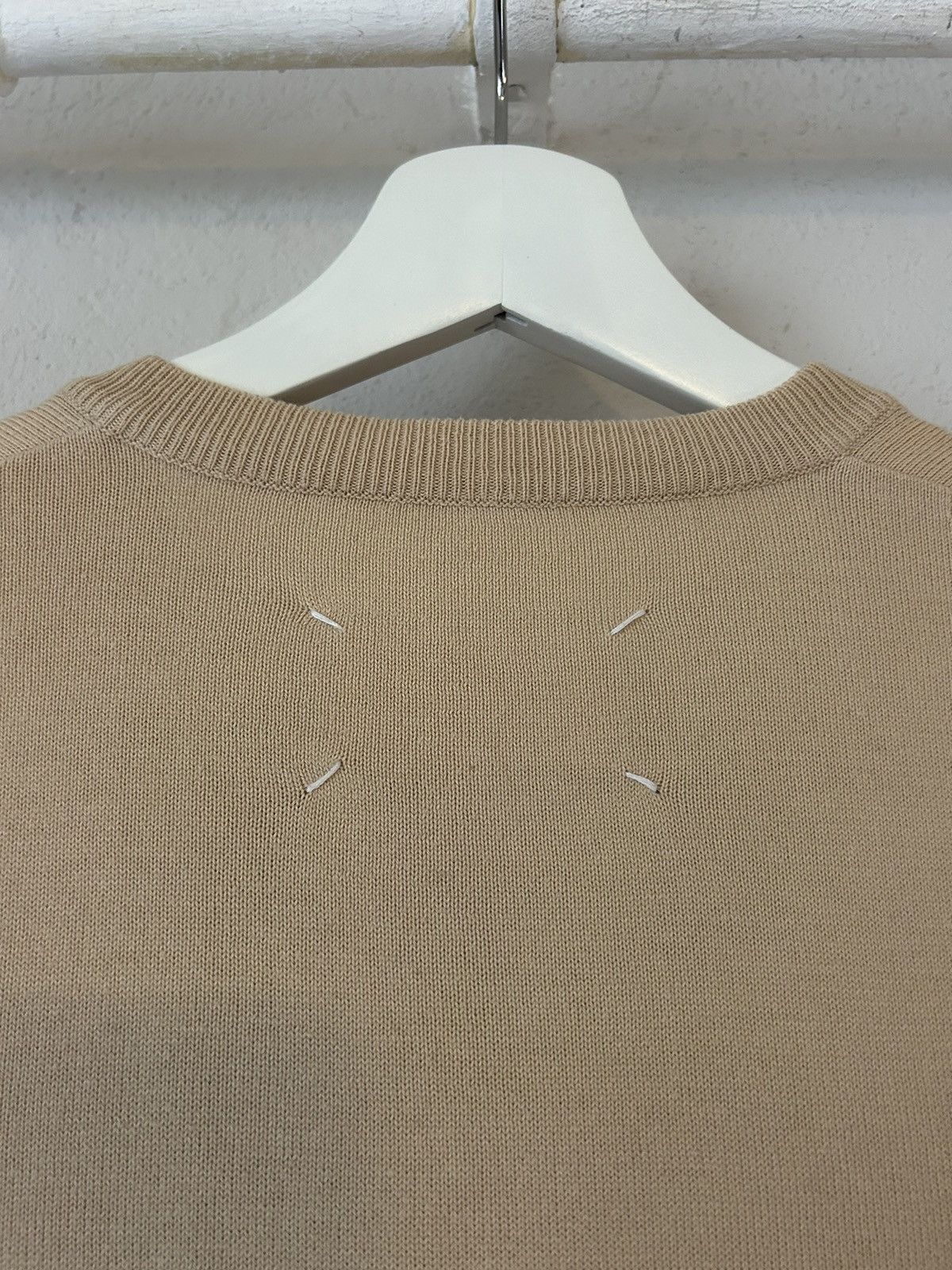 Maison Margiela Cotton Sweater with Suede Elbow Patches Size US S / EU 44-46 / 1 - 6 Thumbnail