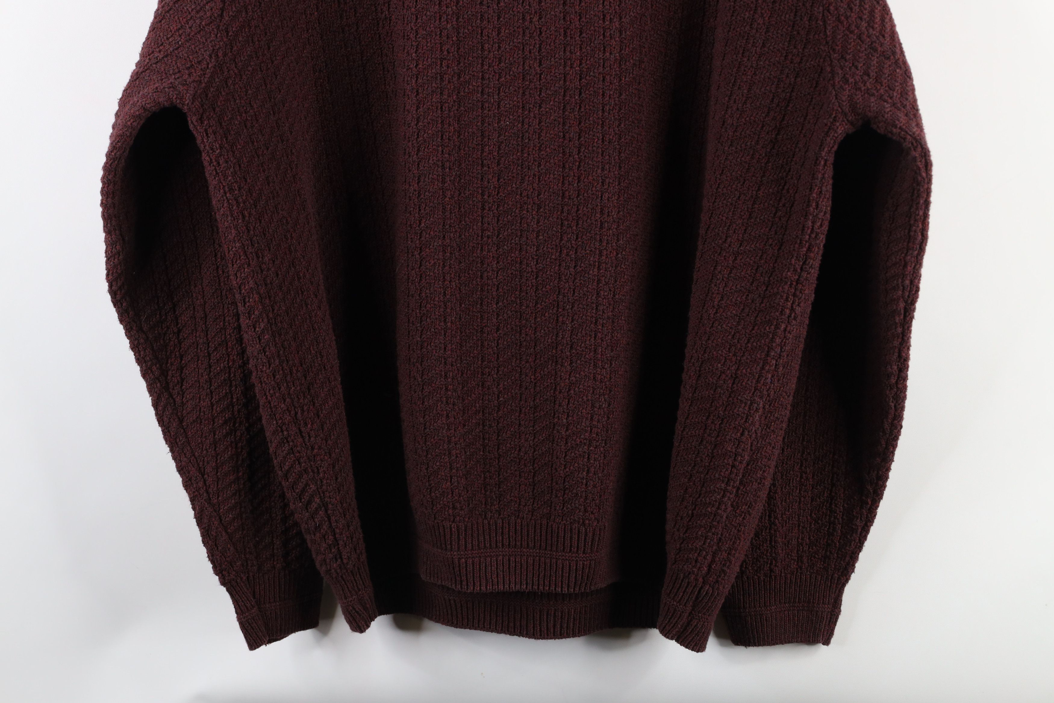 Vintage Vintage 90s Streetwear Hand Framed Chunky Knit Sweater Red Size US XXL / EU 58 / 5 - 8 Thumbnail