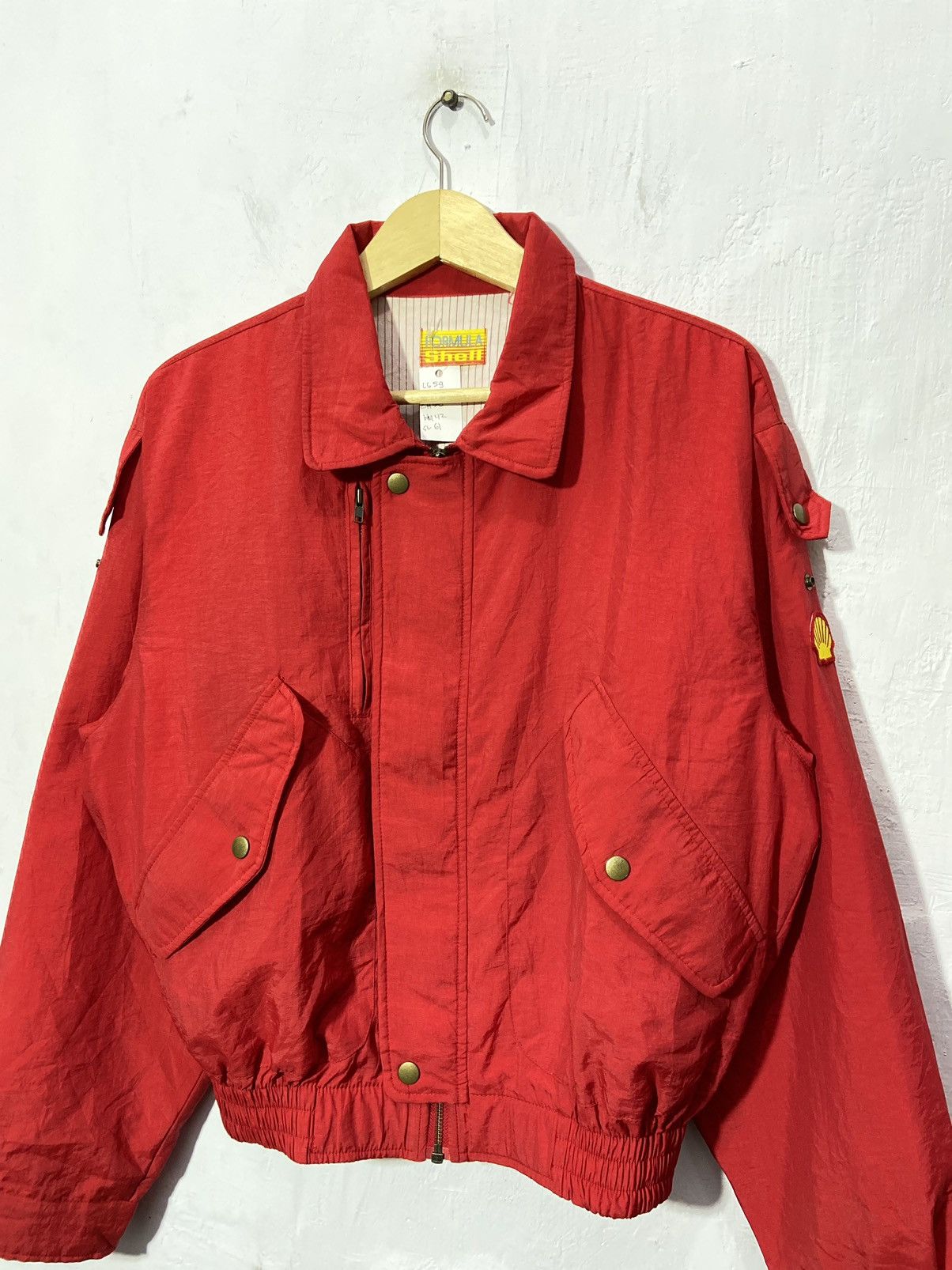 Vintage Vintage 80s Shell Formula Bomber Jacket Size US L / EU 52-54 / 3 - 2 Thumbnail