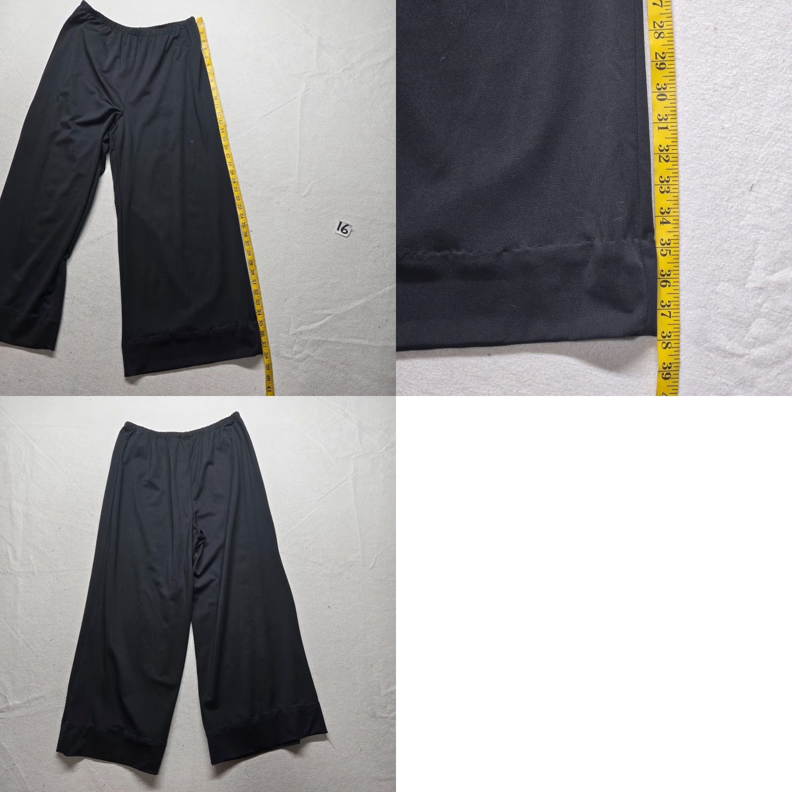 Vintage Bobbie Brooks Pants Women's L Black Knit Solid Ankle Pull On Elastic Waist Casual 90s? (No, vintage: No) Size 36" / US 14 / IT 50 - 8 Thumbnail