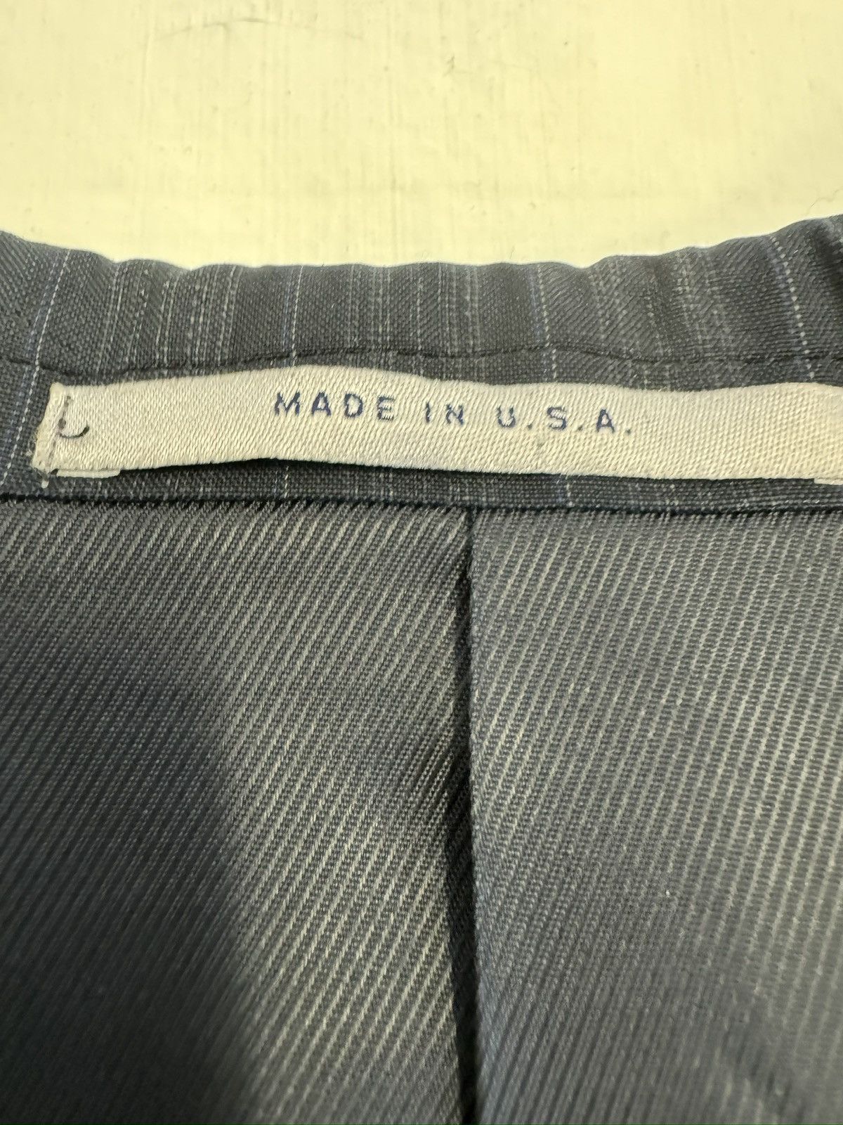 Burberry Burberry London Wool Shadow Stripe Jacket in Navy 40R Size 40R - 5 Thumbnail