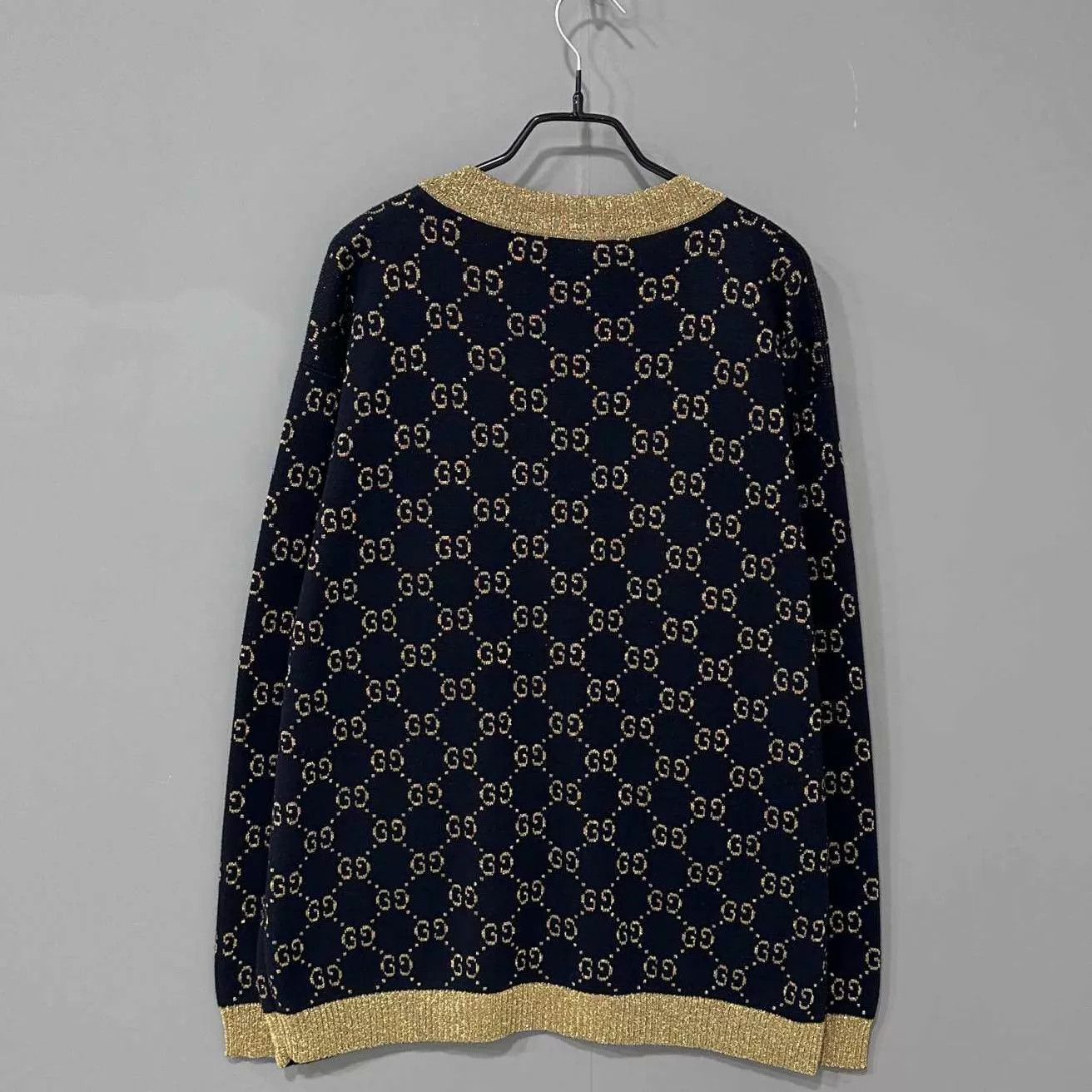 Gucci GUCCI Gold Thread GG Print Cardigan M Size M / US 6-8 / IT 42-44 - 3 Thumbnail