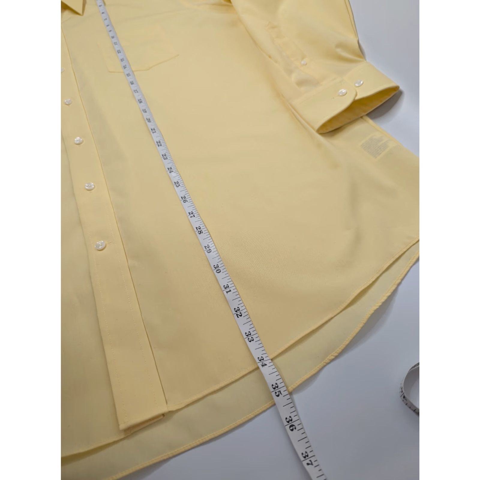 Stafford Stafford Yellow Button-Up Shirt Mens 18 34-35 Long Sleeve Wrinkle Free Casual Everyday Shirt Size US XXL / EU 58 / 5 - 5 Thumbnail